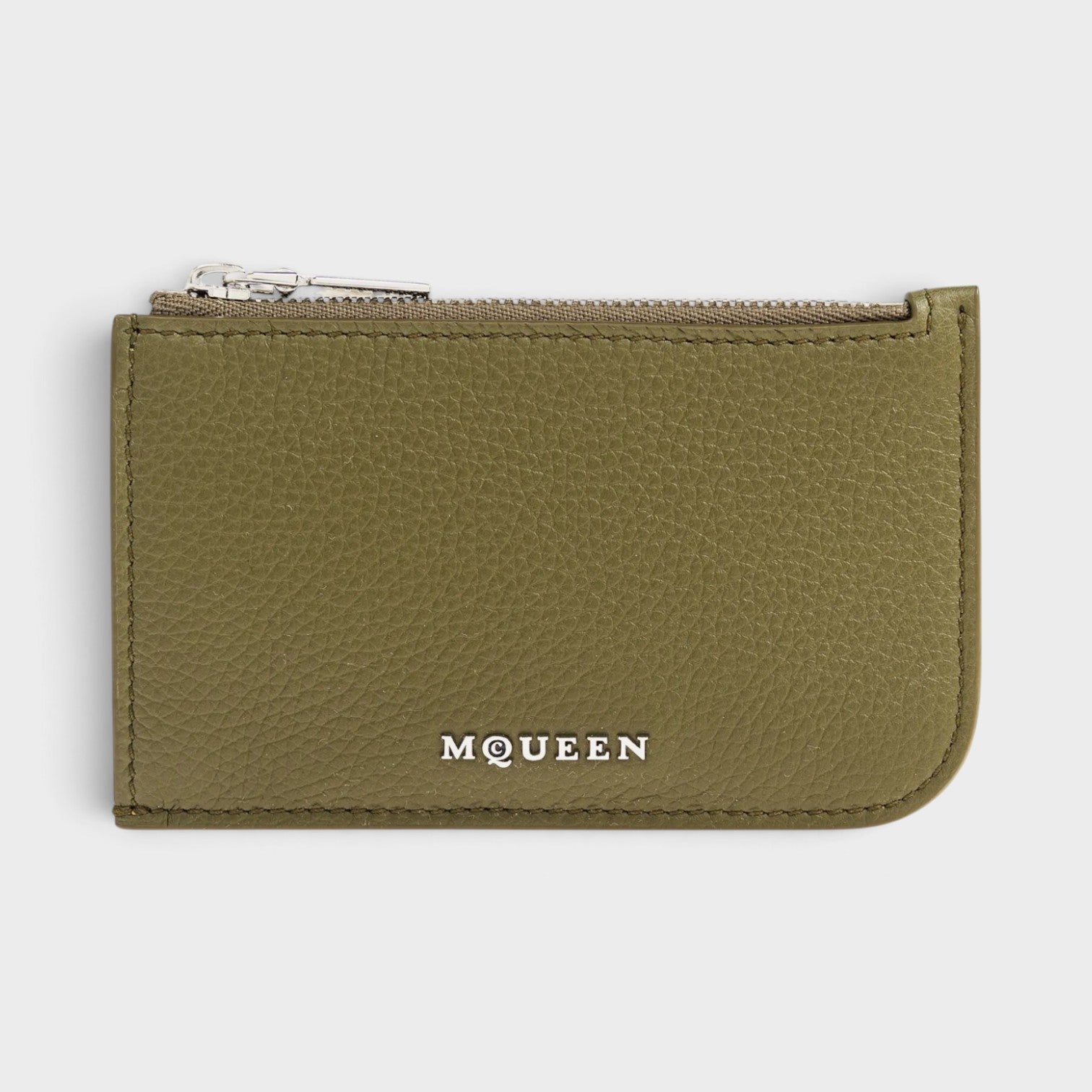 Sling Logo Card Holder Grainy Military Silver
