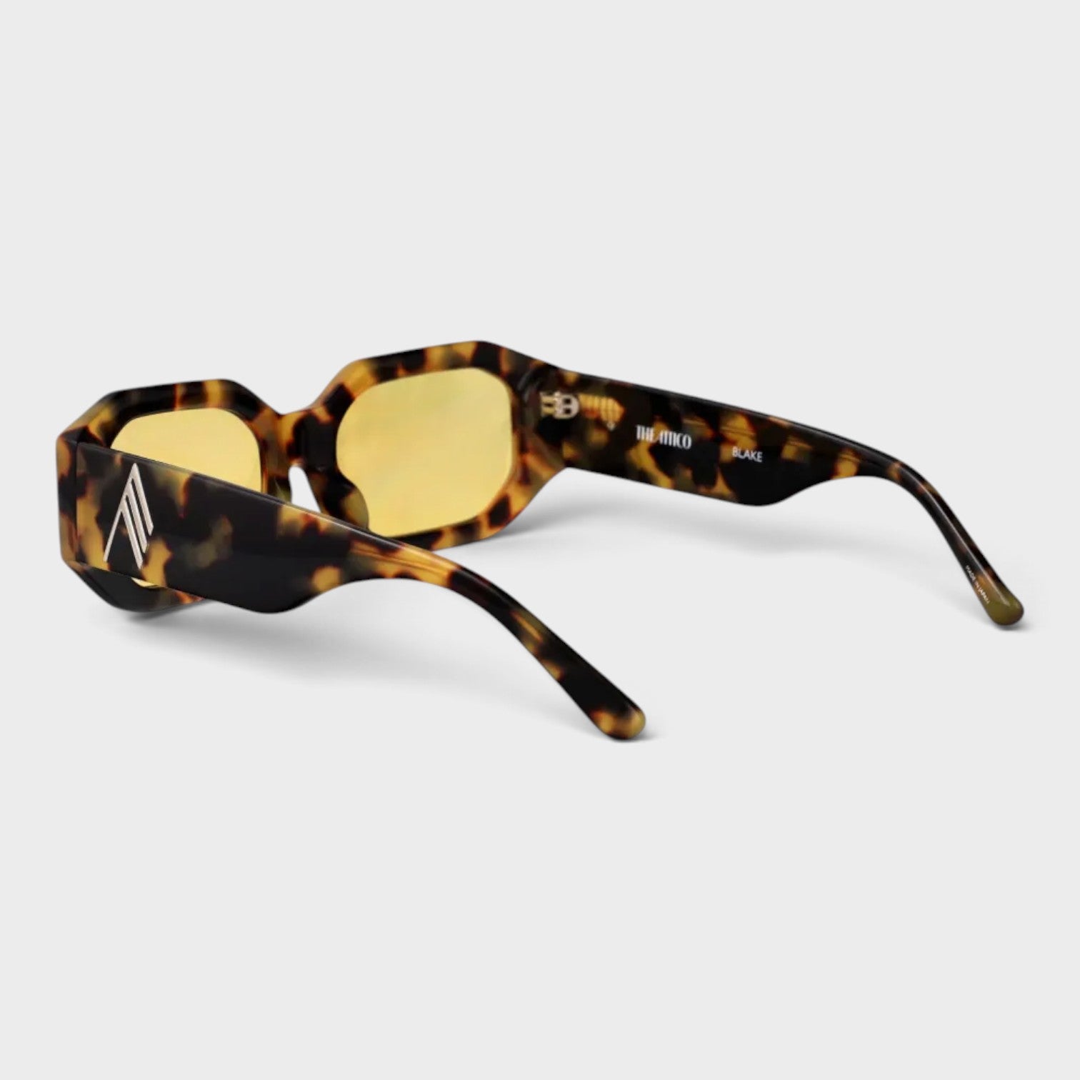 Linda Farrow Blake Octagonal Sunglasses Havana Brown Yellow