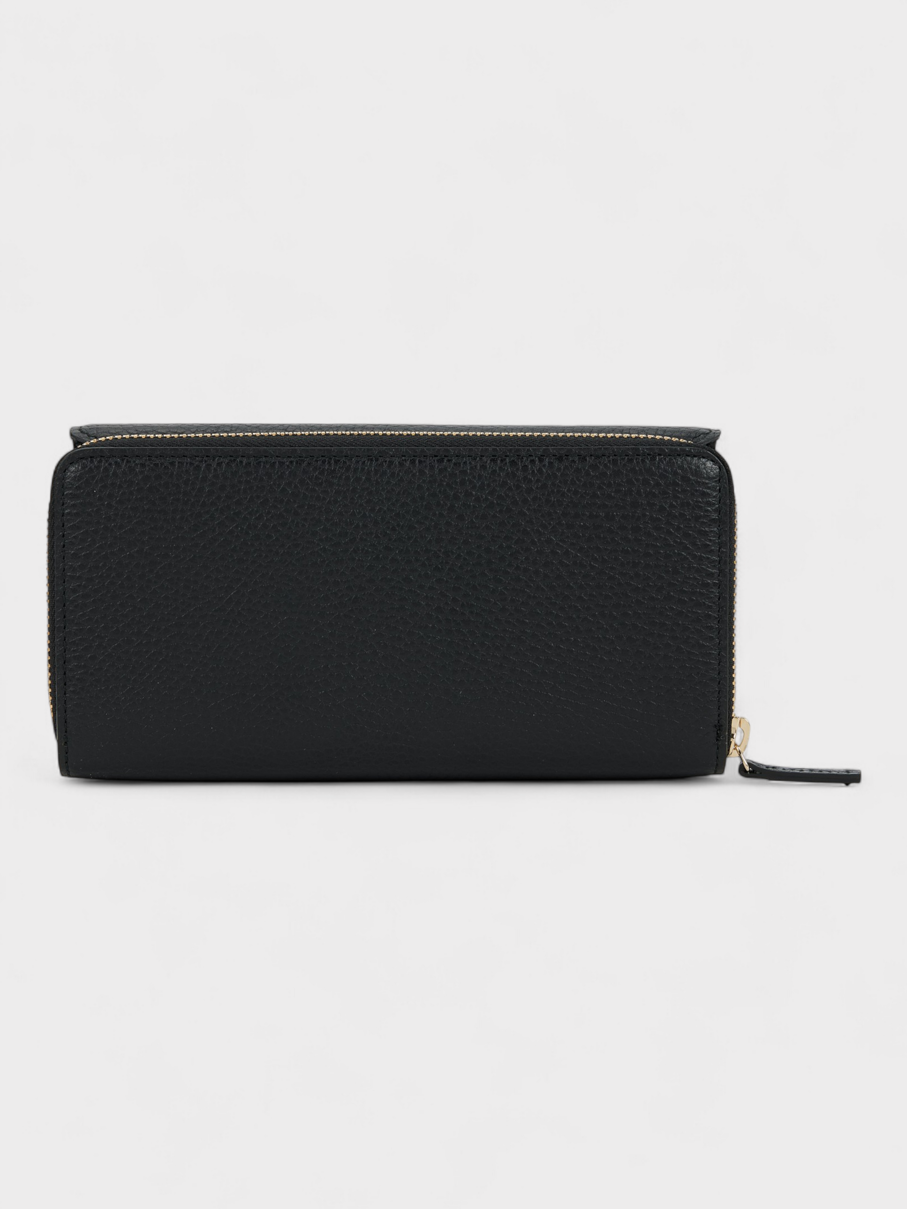 Gucci Black Leather Long Wallet Silver Hardware