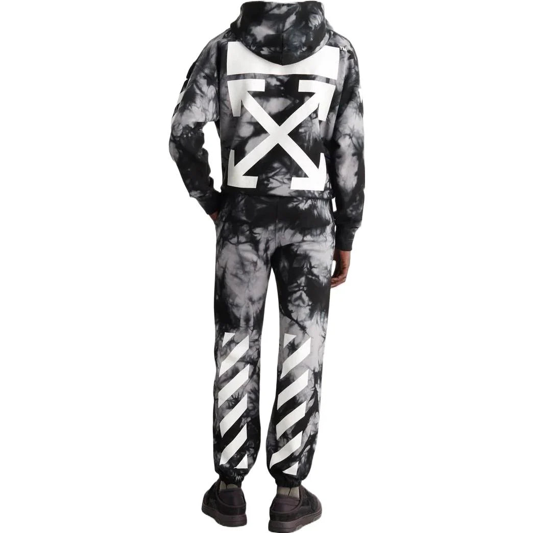 Diag Tie Dye Slim Sweatpant Warm Grey