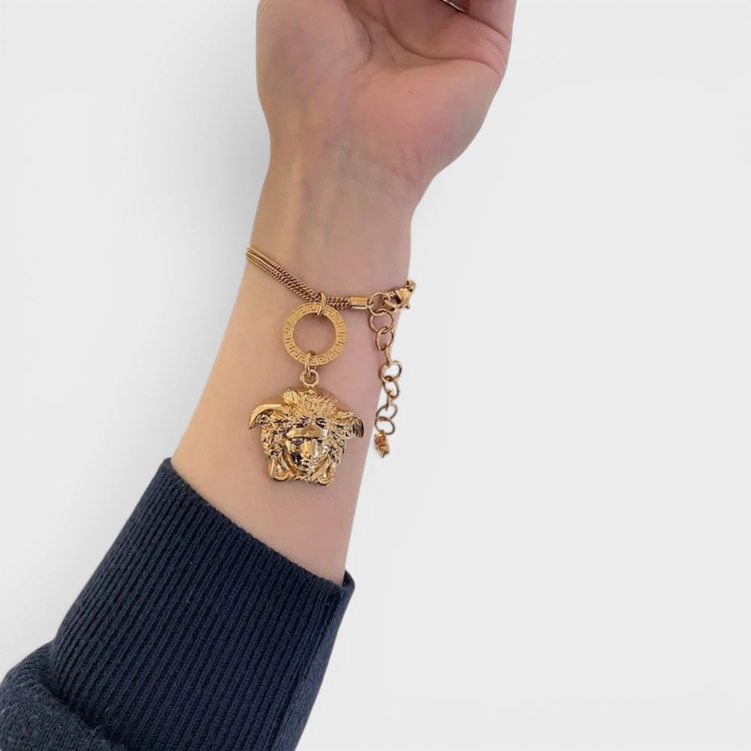 Medusa Head Bracelet Gold Tone