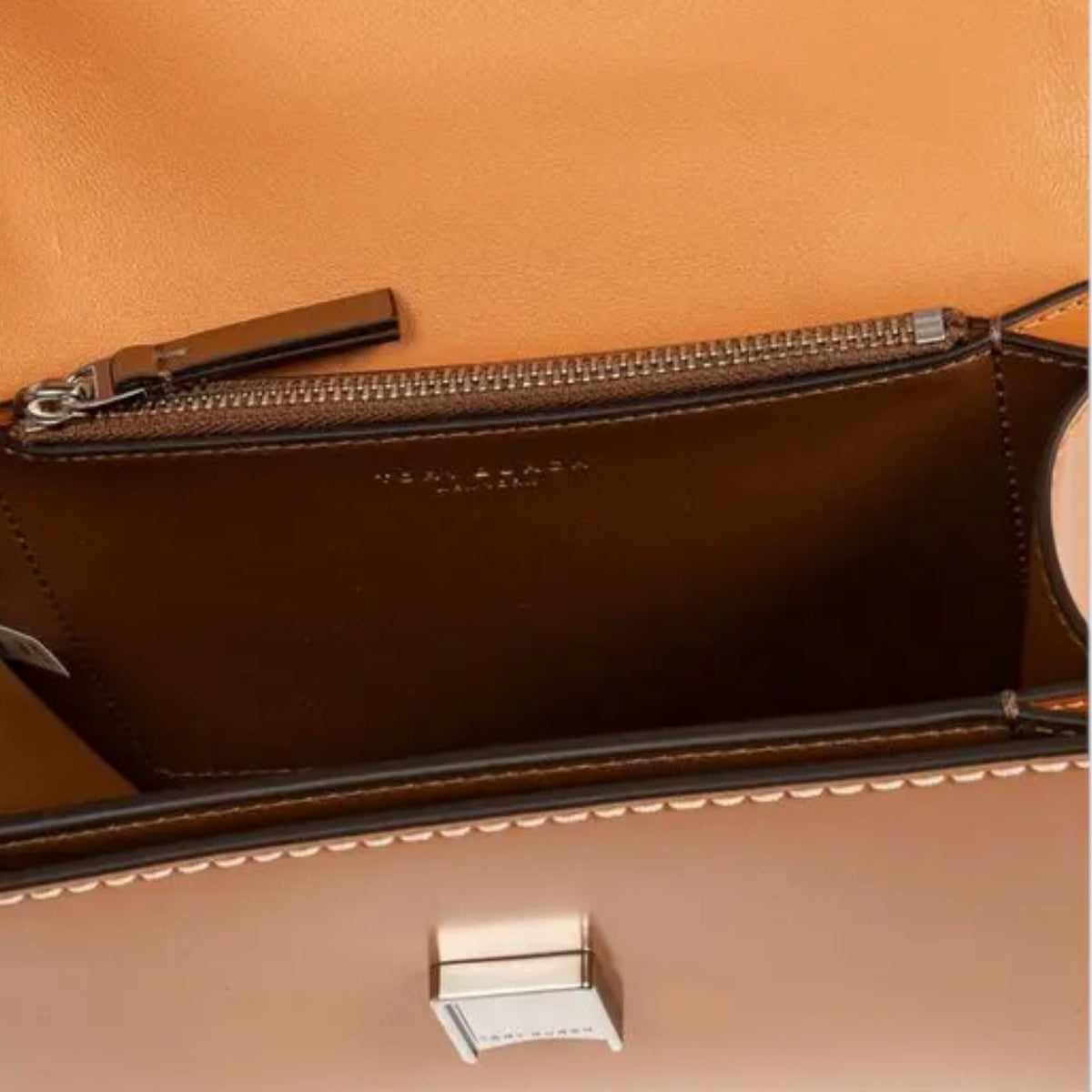 Eleanor Spazzolato Small Convertible Shoulder Bag Peach