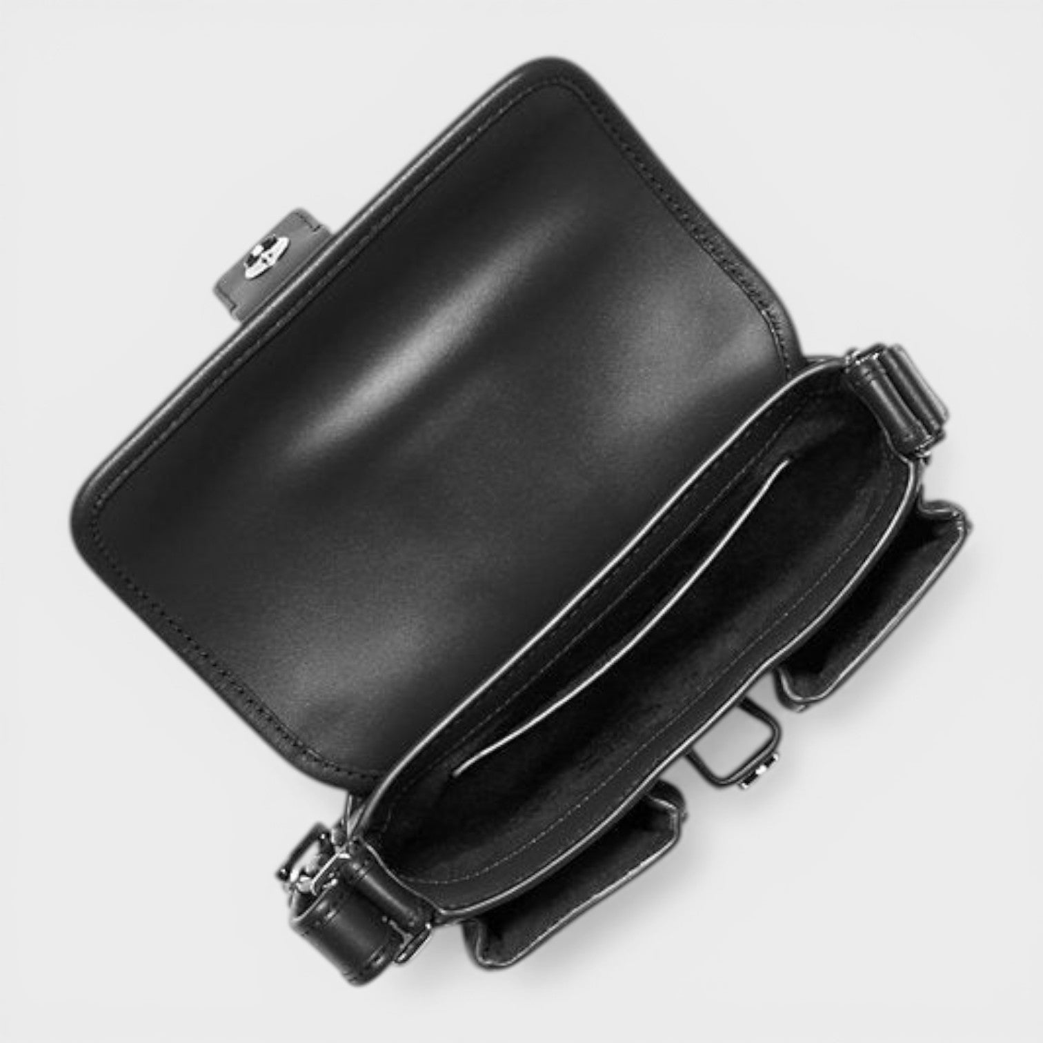 Colby Leather Shoulder Bag Black
