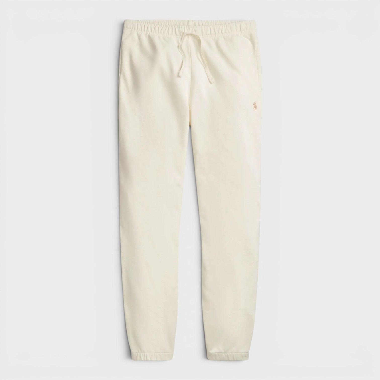 Logo Drawstring Track Pants Cream