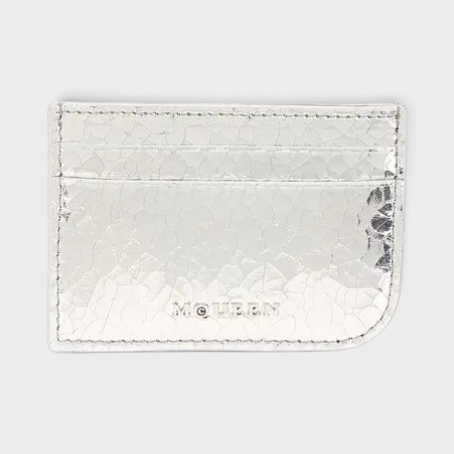 Sling Logo Card Case Metallic Silver