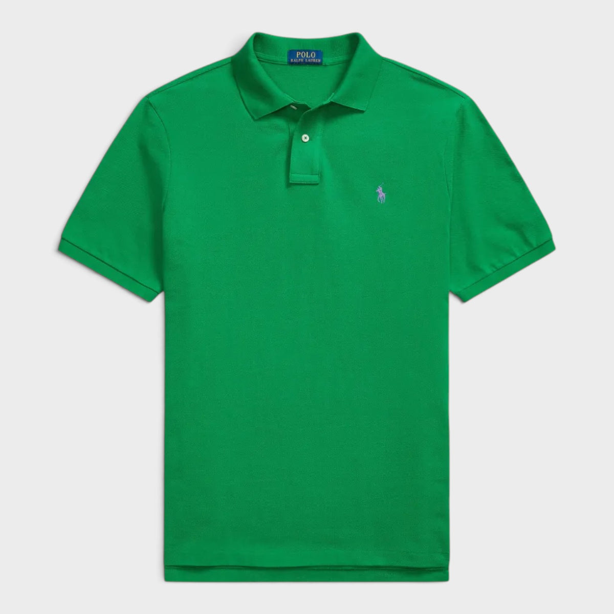 Logo Embroidered Piqué Polo Shirt Green