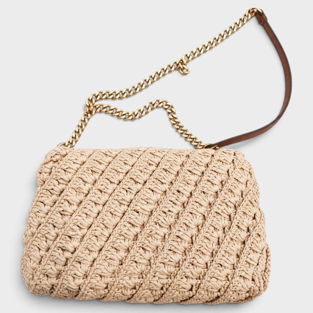 Willa Crochet Small Shoulder Bag Raffia