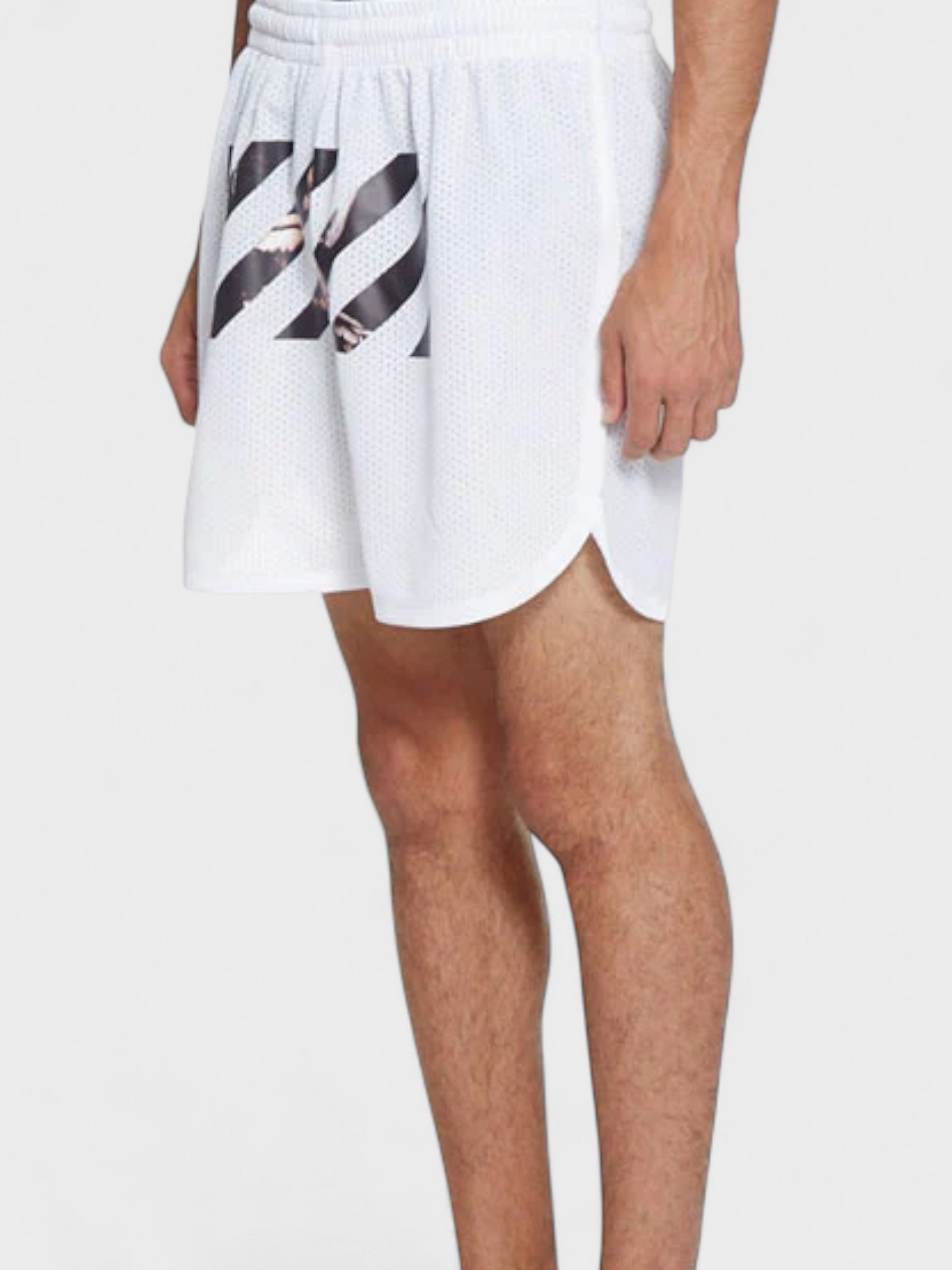Off-White Caravaggio Diag Stripe Shorts White