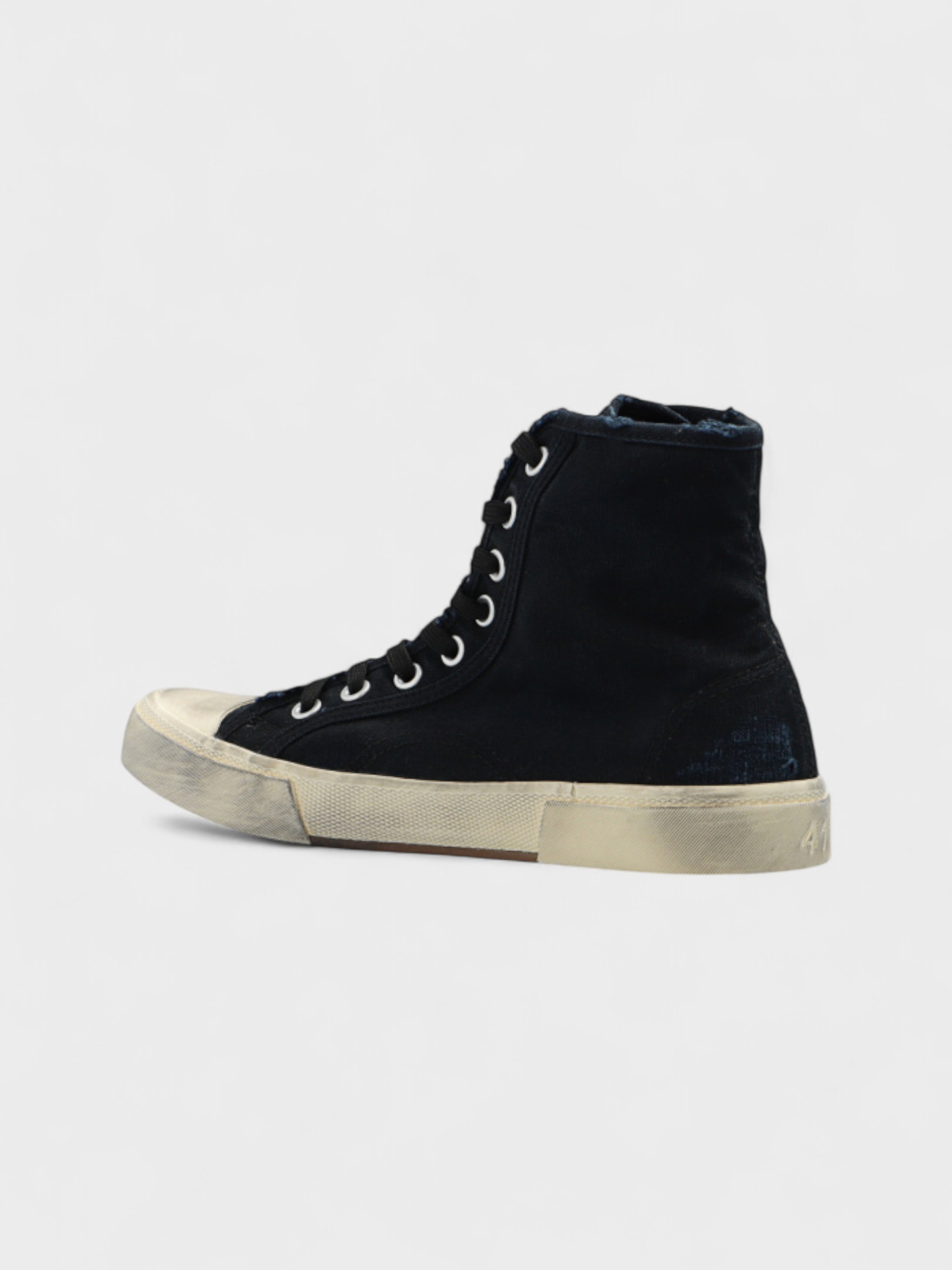 Balenciaga Paris High Destroyed Black White