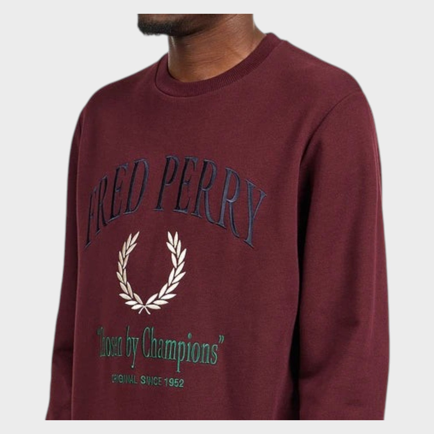 Embroidered Champion Sweatshirt Oxblood