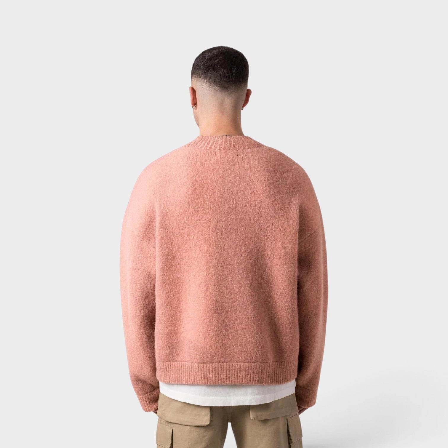 Sprayed Horizons Wool Sweater Sunrise Pink