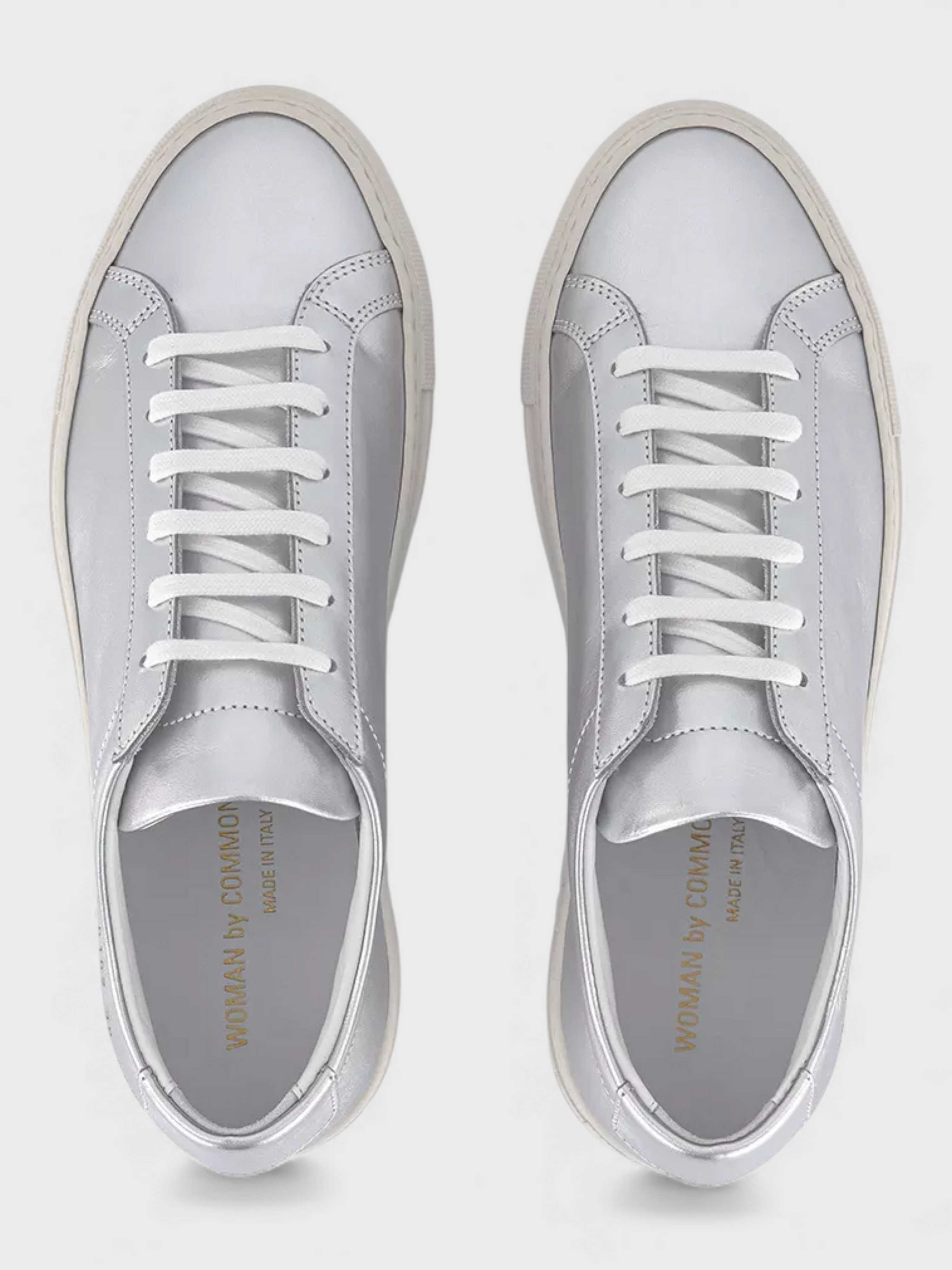 Common Projects Achilles Shiny Trainers Silver