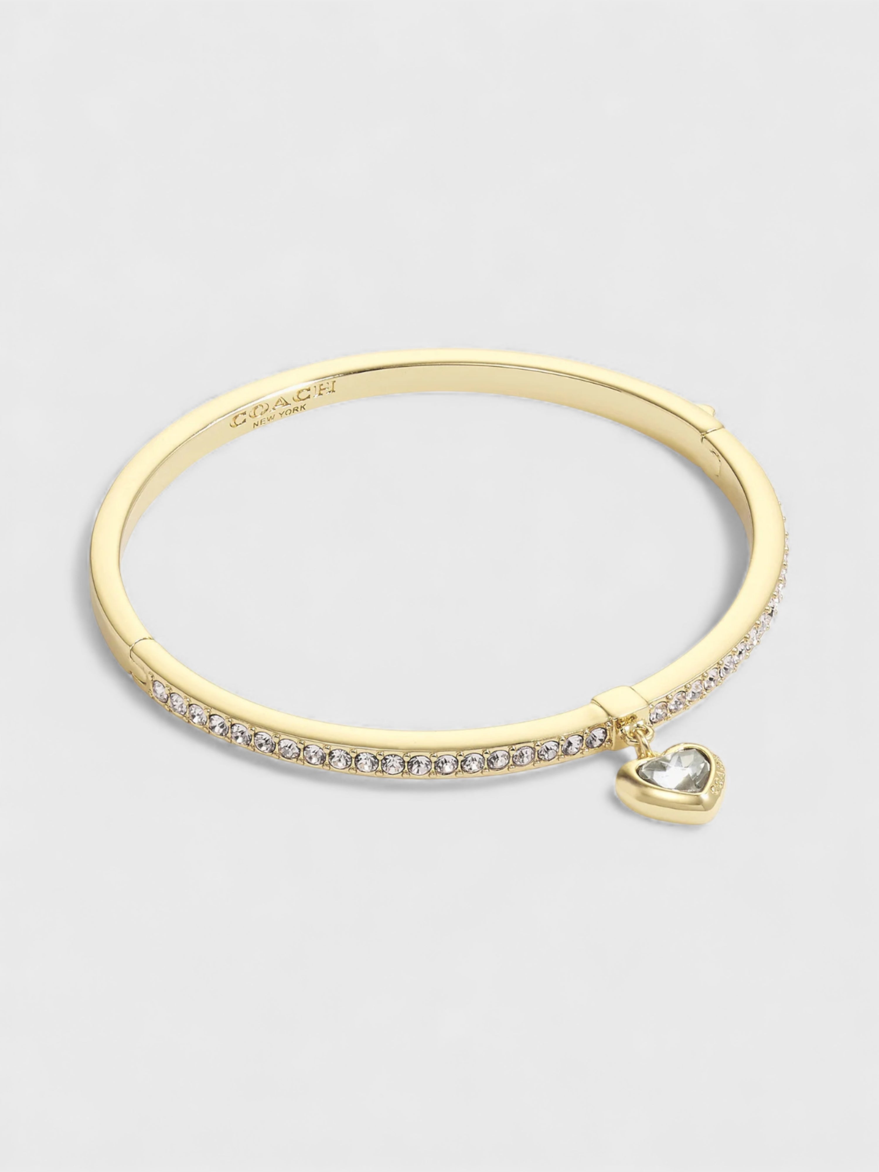 Coach Gold Heart Charm Bangle