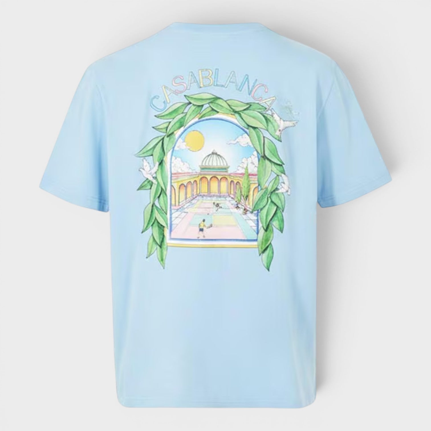 L'Arch De Tennis Printed T-Shirt Pale Blue