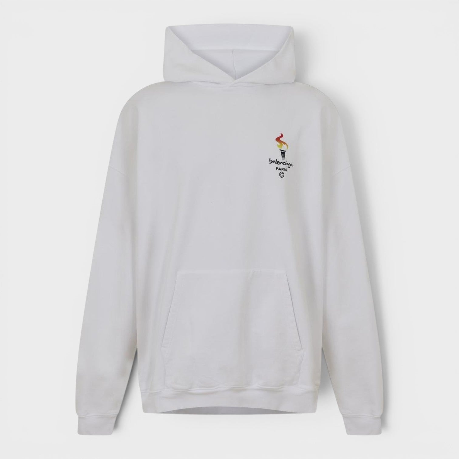 Paris Olympics Oversized Hoodie White