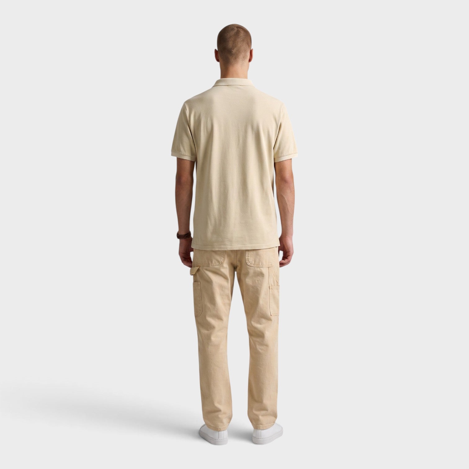 Logo Short Sleeve Polo Shirt Natural