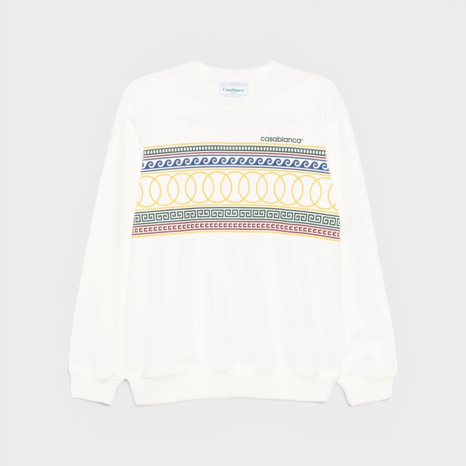 Les Anneaux Olympic Rings Screen Print Sweatshirt White