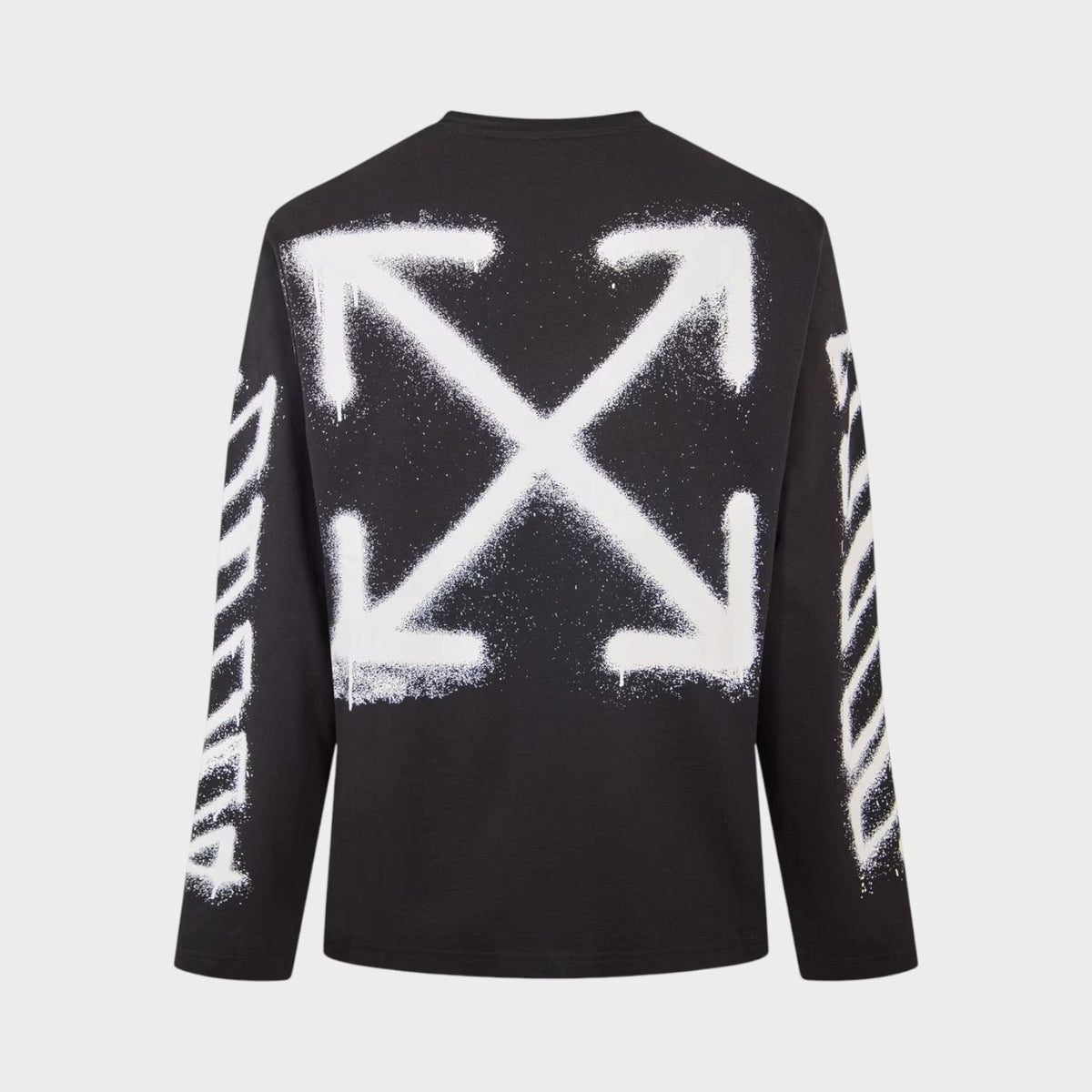 Spray Arrow Long Sleeve T Shirt Black