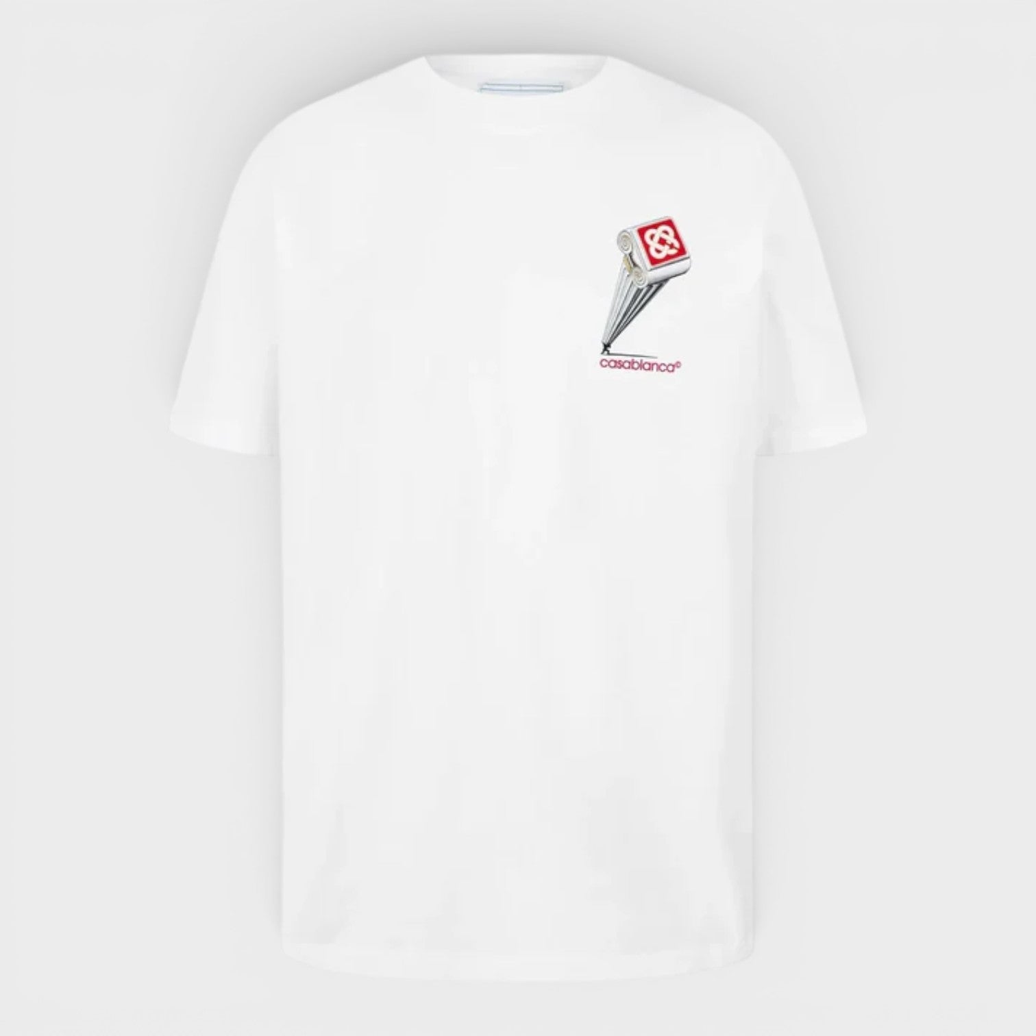 Leaning Column Printed T-Shirt White