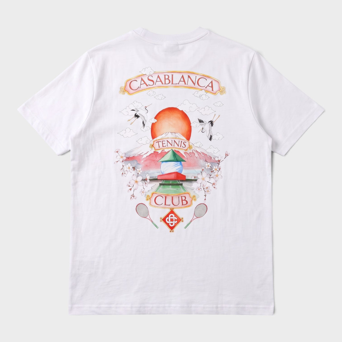 Logo Printed Tennis Club T-Shirt White