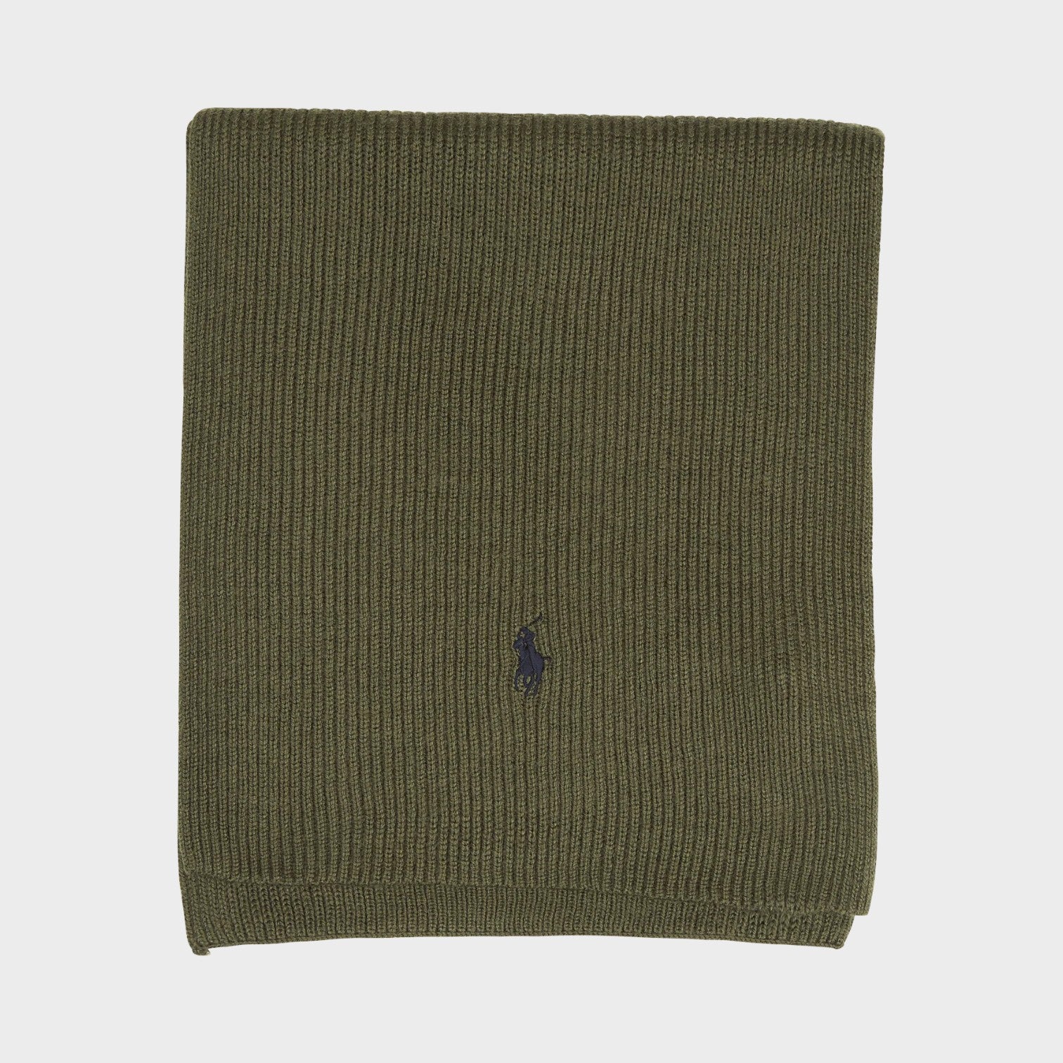 Signature Pony Wool Scarf Army Olive Heather