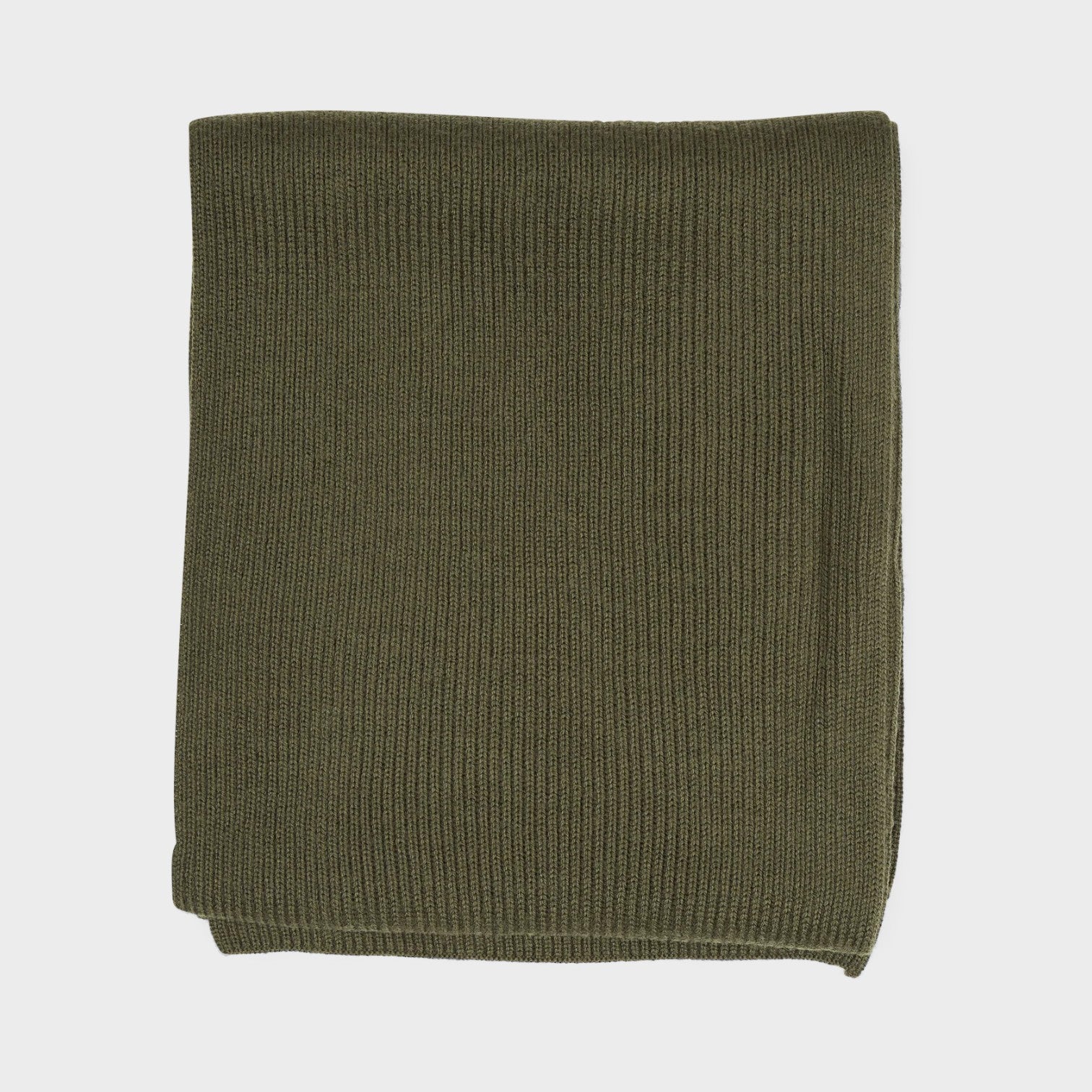 Signature Pony Wool Scarf Army Olive Heather