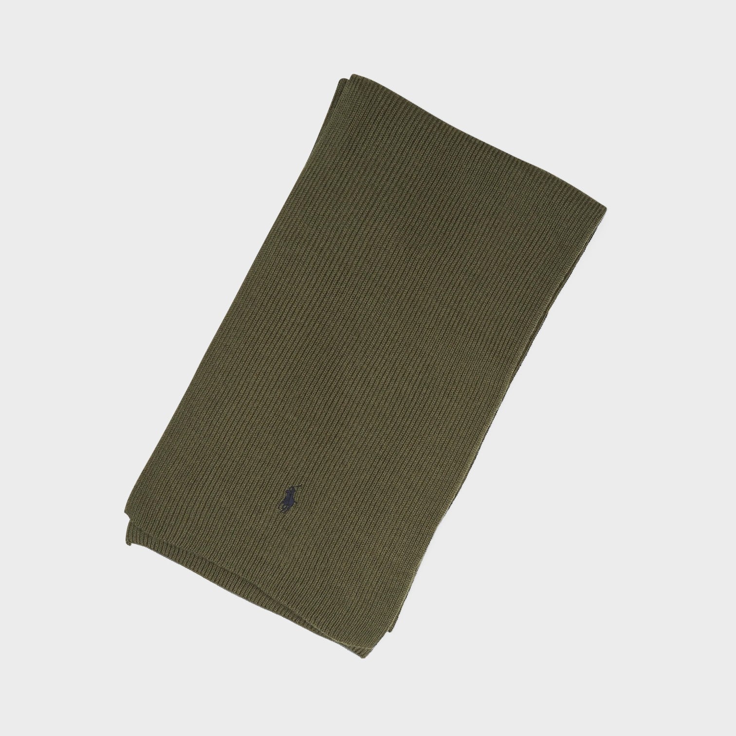 Signature Pony Wool Scarf Army Olive Heather
