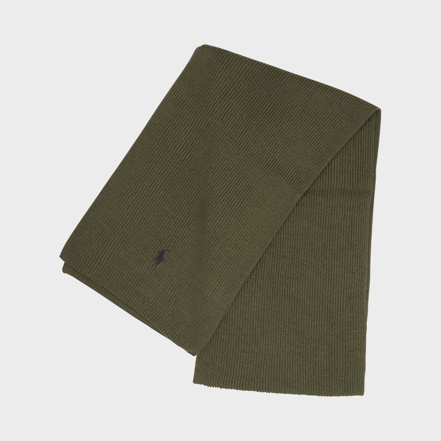 Signature Pony Wool Scarf Army Olive Heather