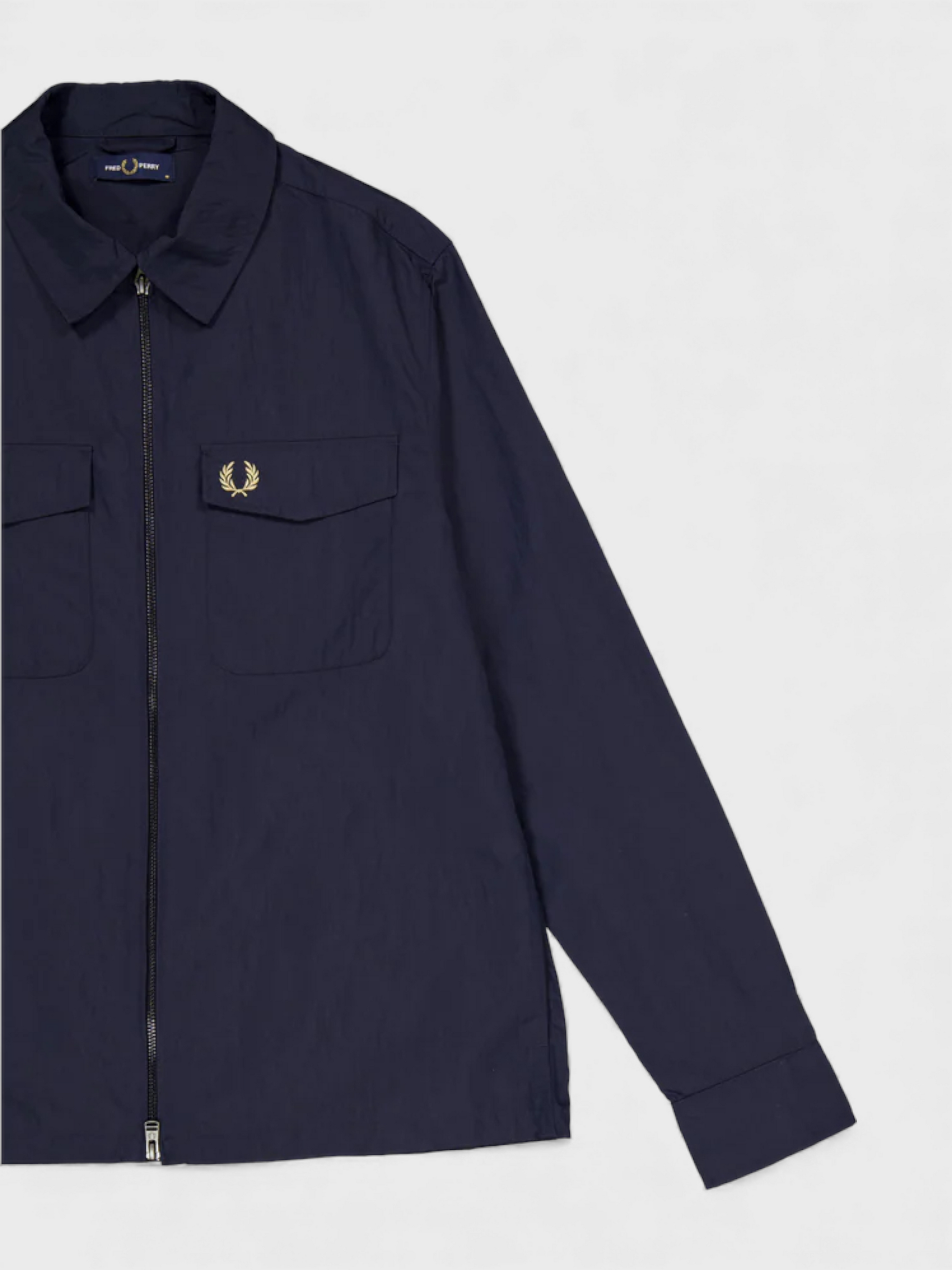 Fred Perry Zip Overshirt Navy