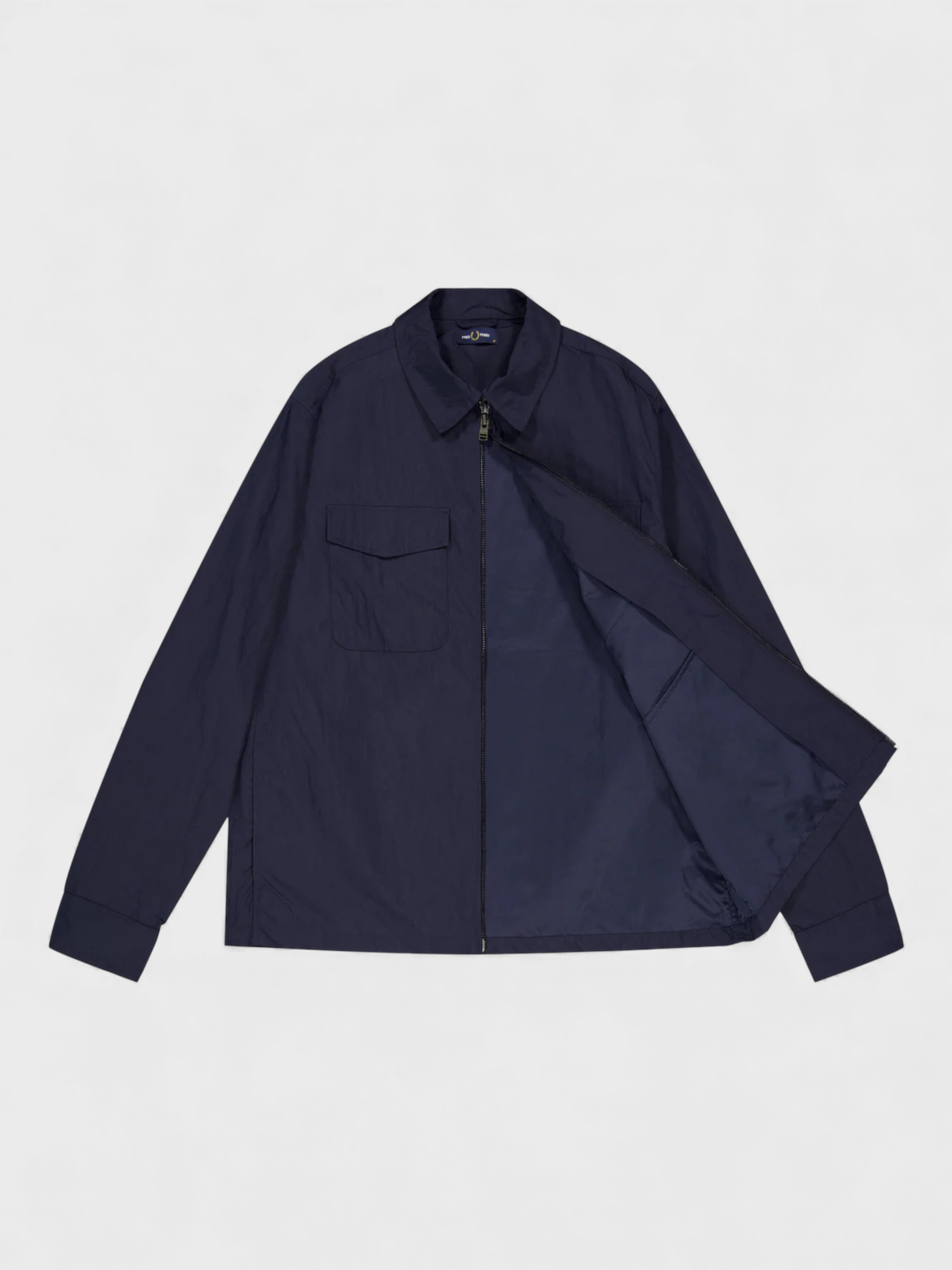Fred Perry Zip Overshirt Navy