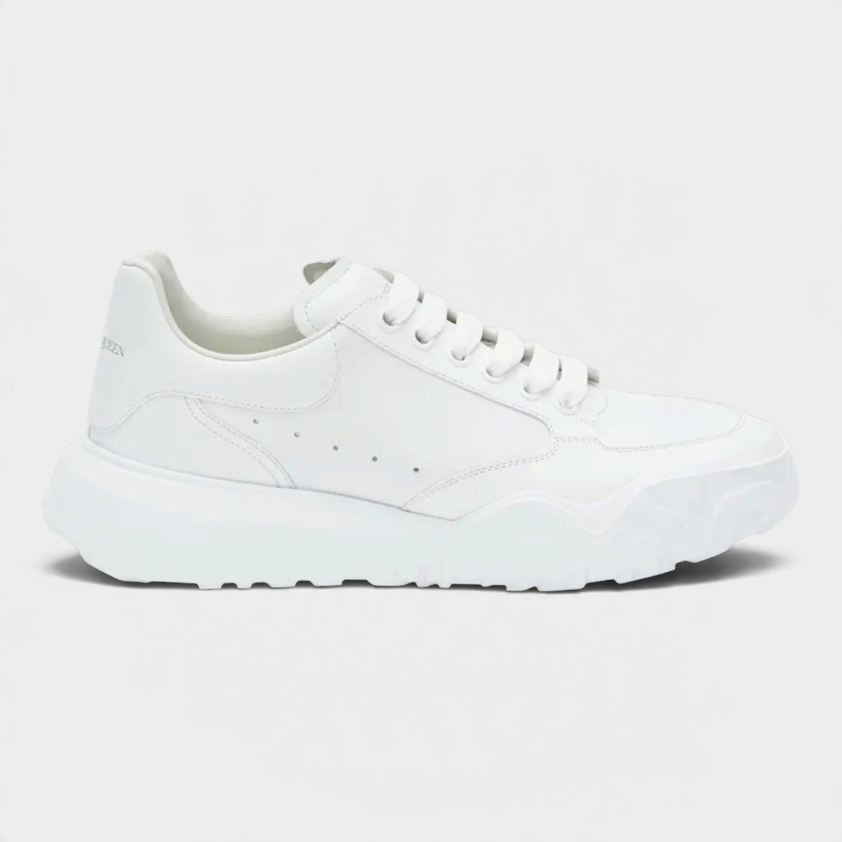 Logo Court Trainers White Leather