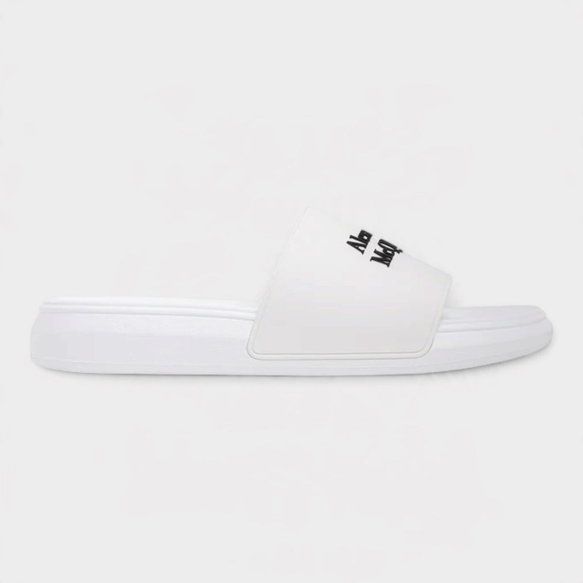 Logo Pool Slides White Black