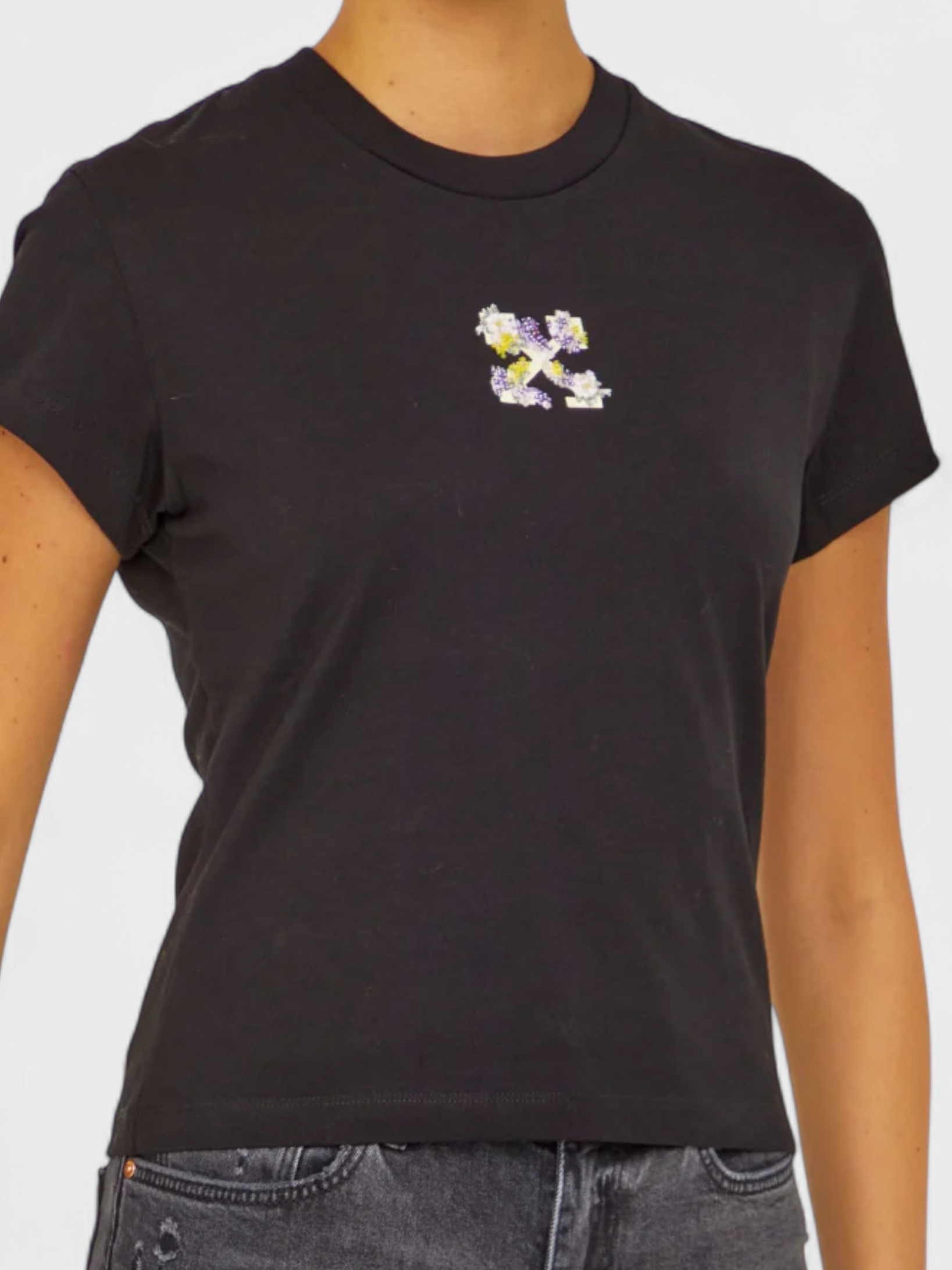 Off-White Mini Arrow Floral T-shirt Black