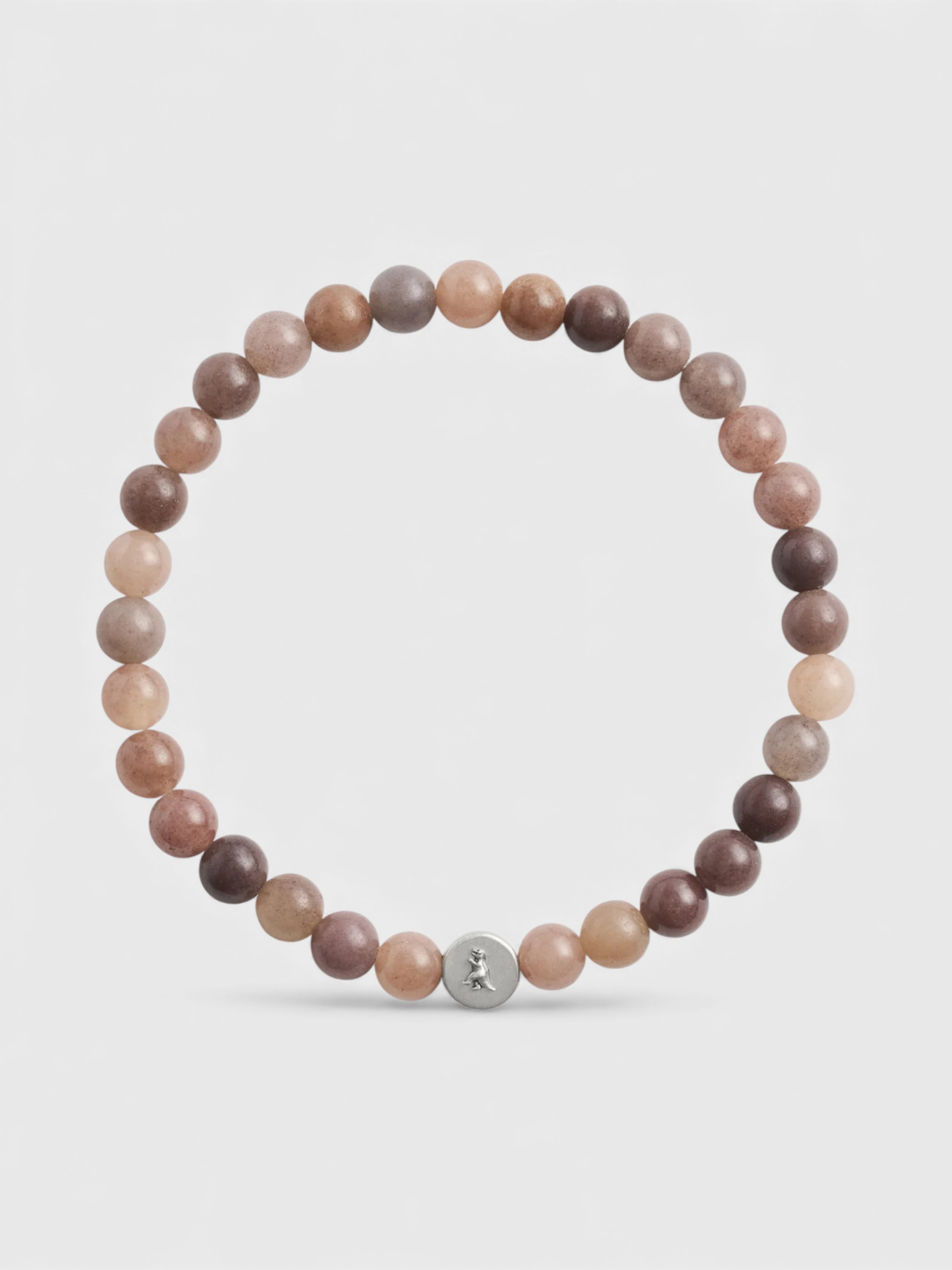 Coach Signature Jade Bead Stretch Bracelet Brown
