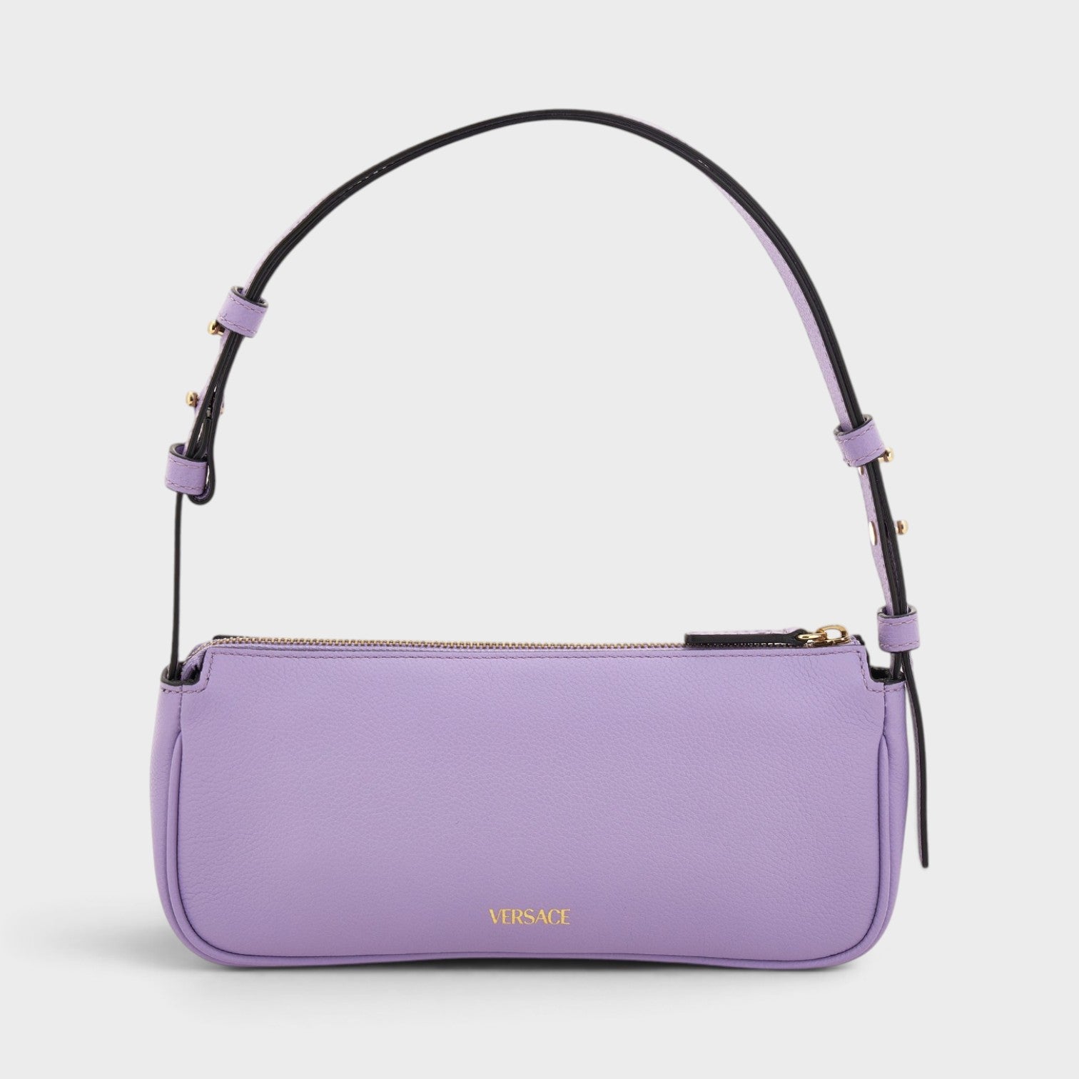 La Medusa Leather Handbag Lilac Gold