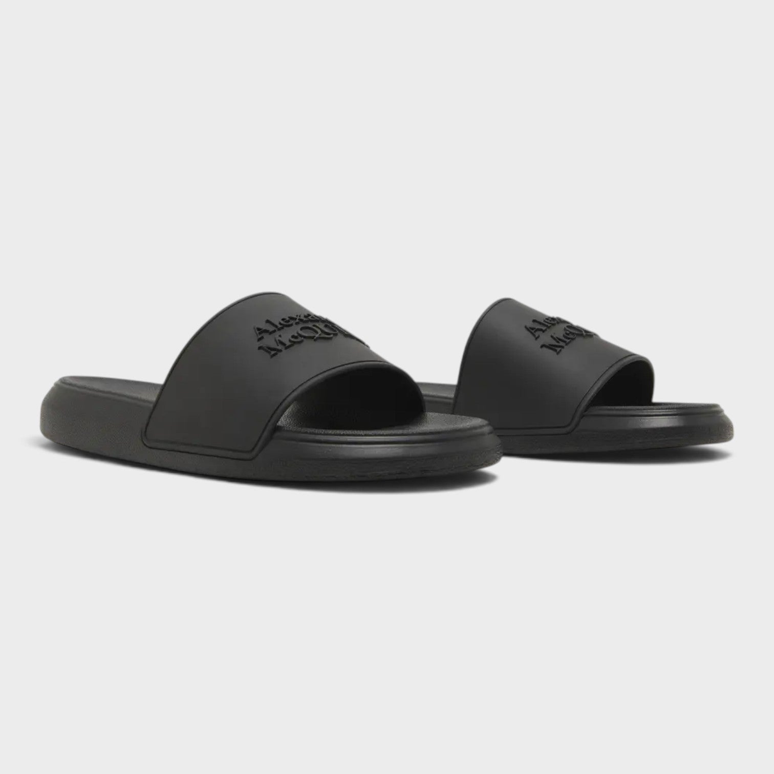 Logo Pool Slides Black