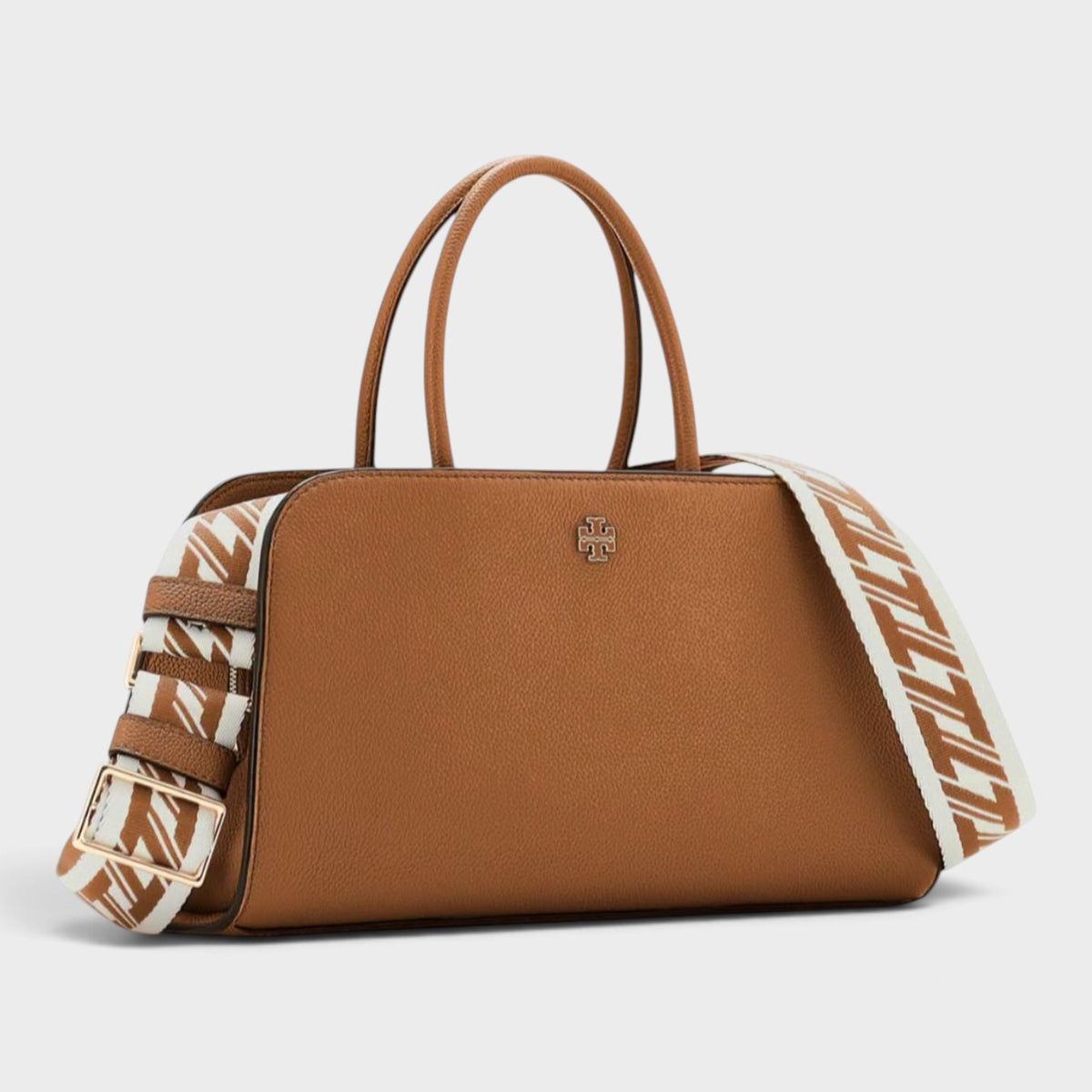 Britten Small Center Zip Satchel Forest Brown