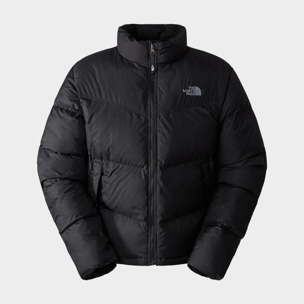 Supplied Fashion The North Face Saikuru black puffer jacket with synthetic insulation and zip-up front closure.