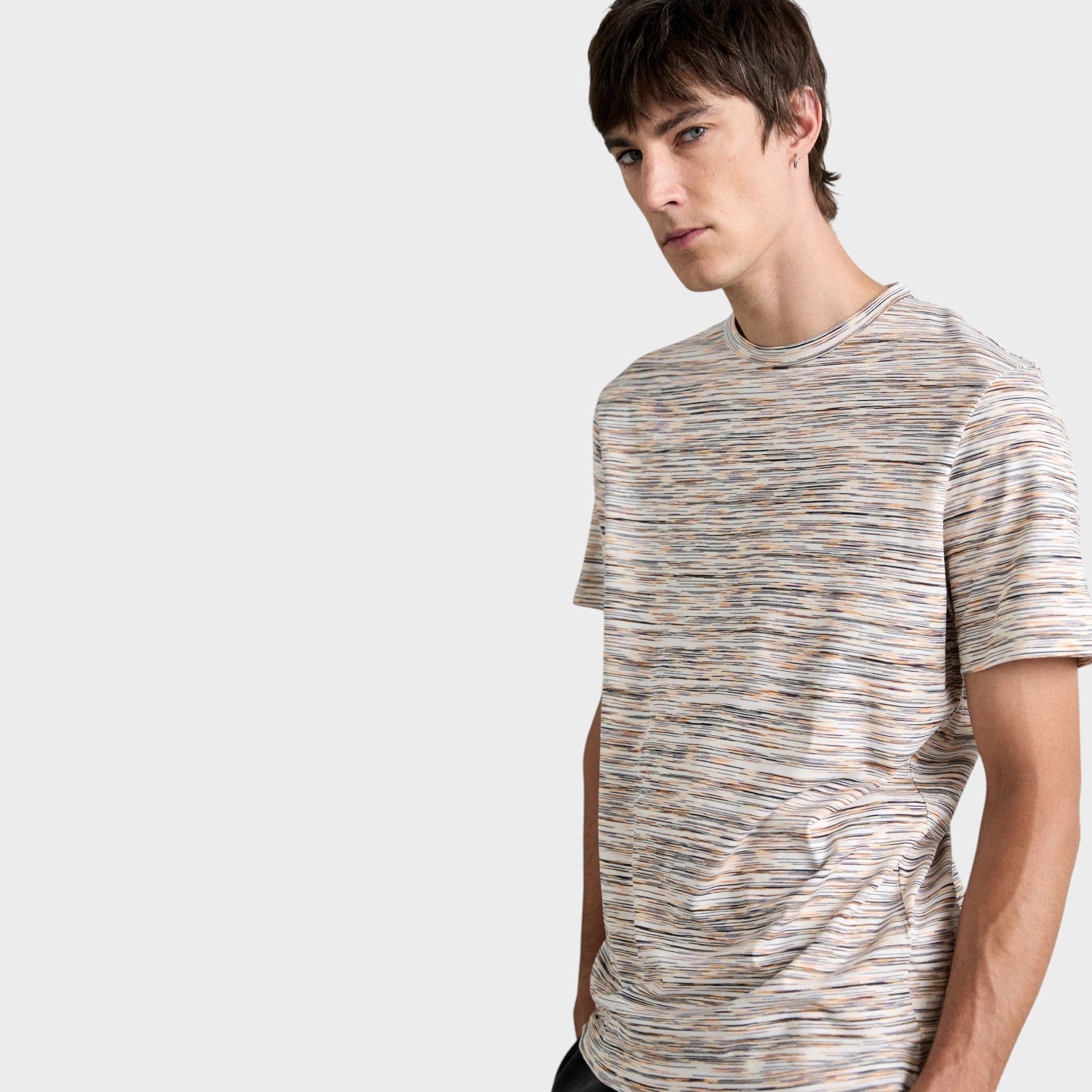 Space Dyed Short Sleeve T Shirt Multi