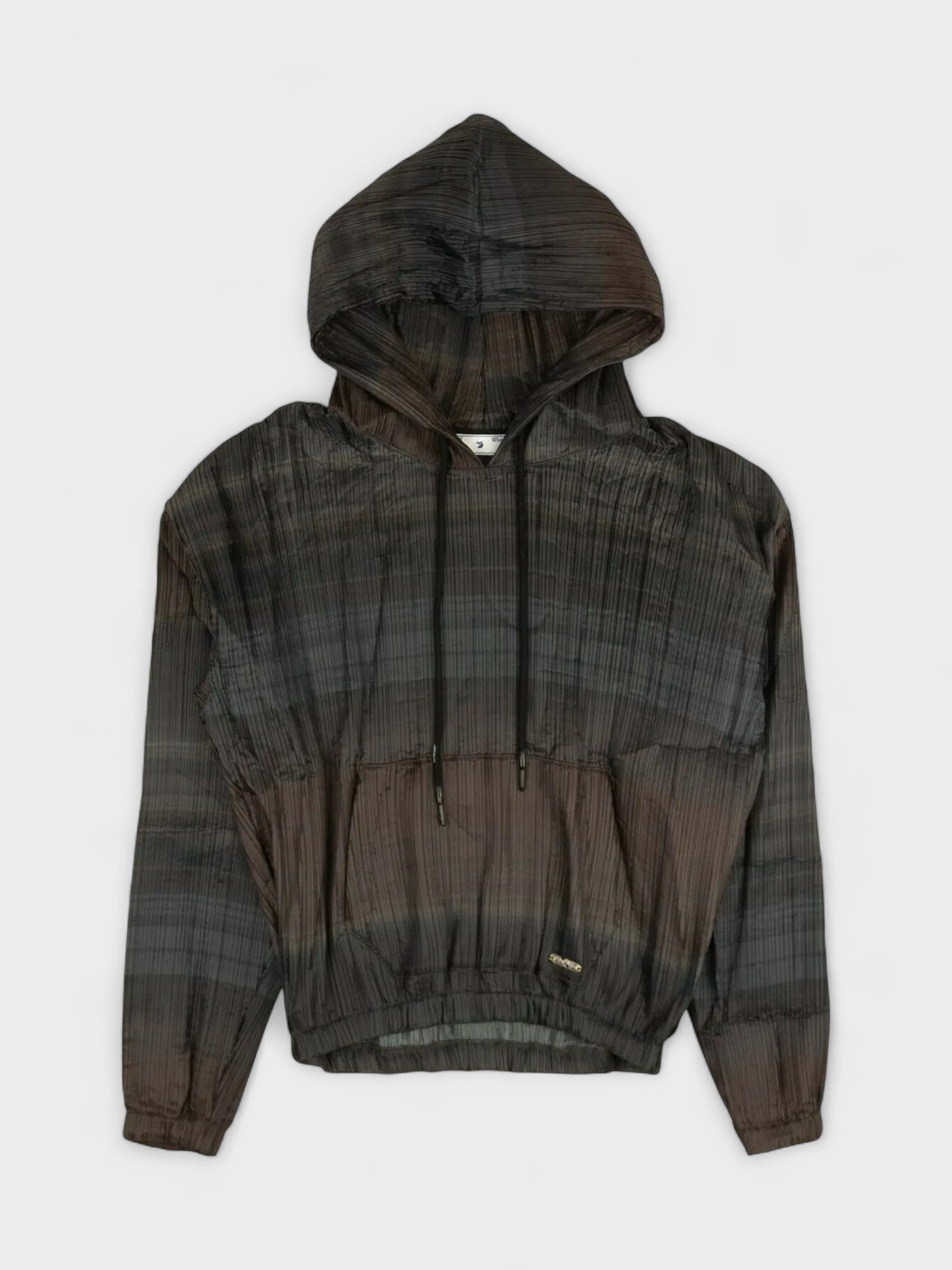 Off-White Plisse Over Hoodie Brown
