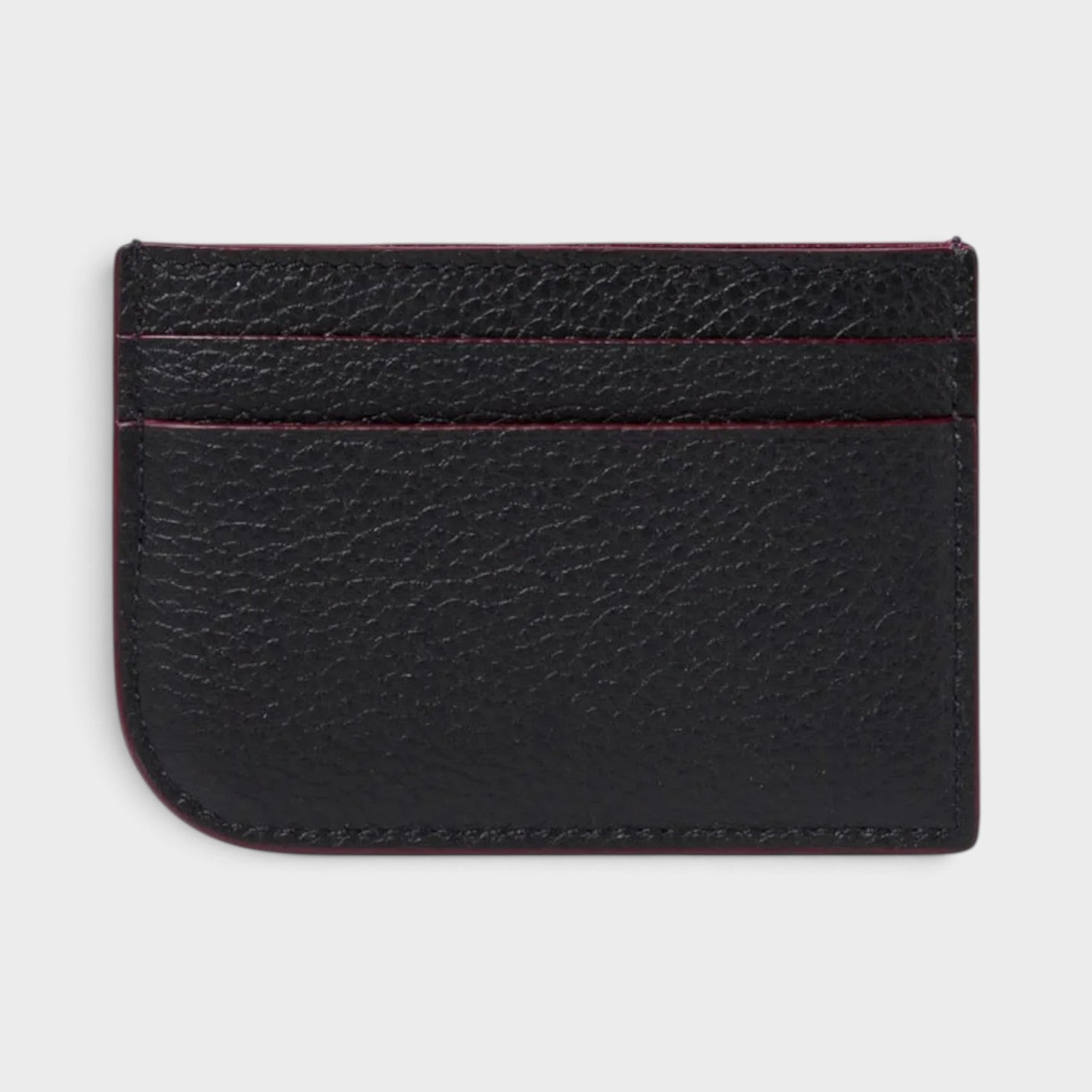 Leather Logo Card Holder Black