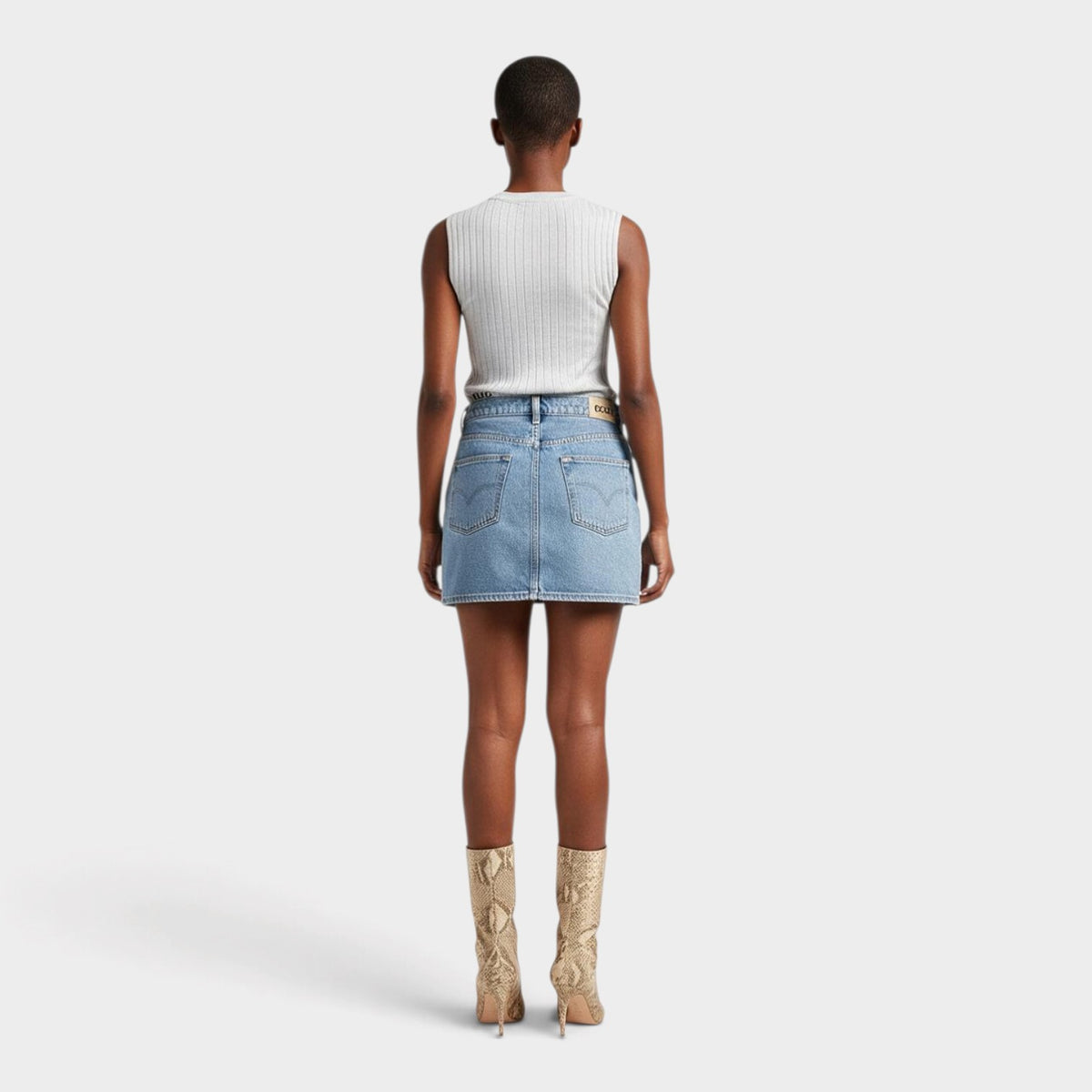 Sleeveless Ribbed Top Lily White