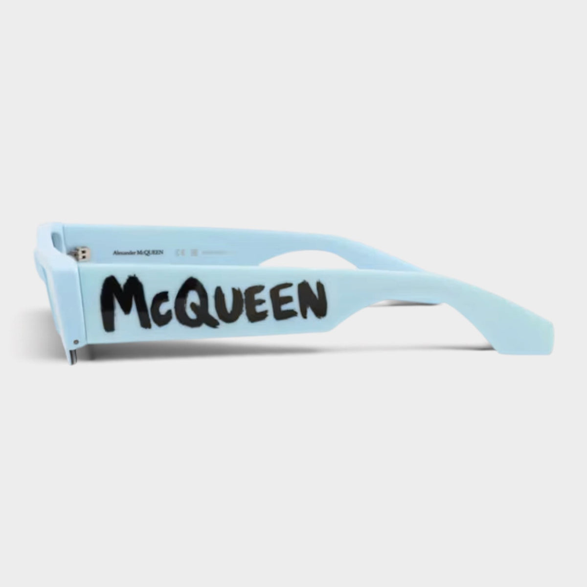 Square Rectangle Sunglasses Light Blue Black