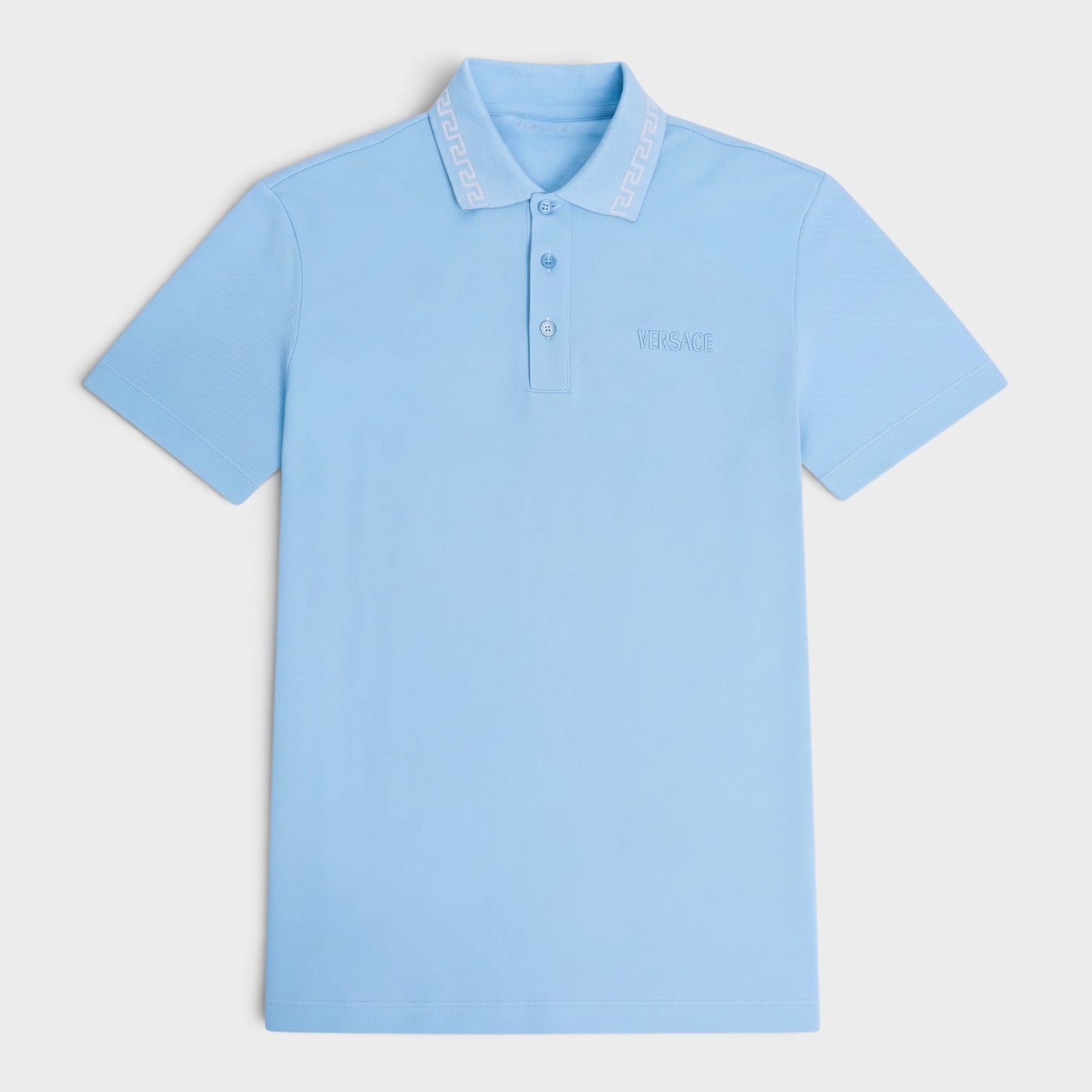 Logo Polo Piquet Greca Blue Silver