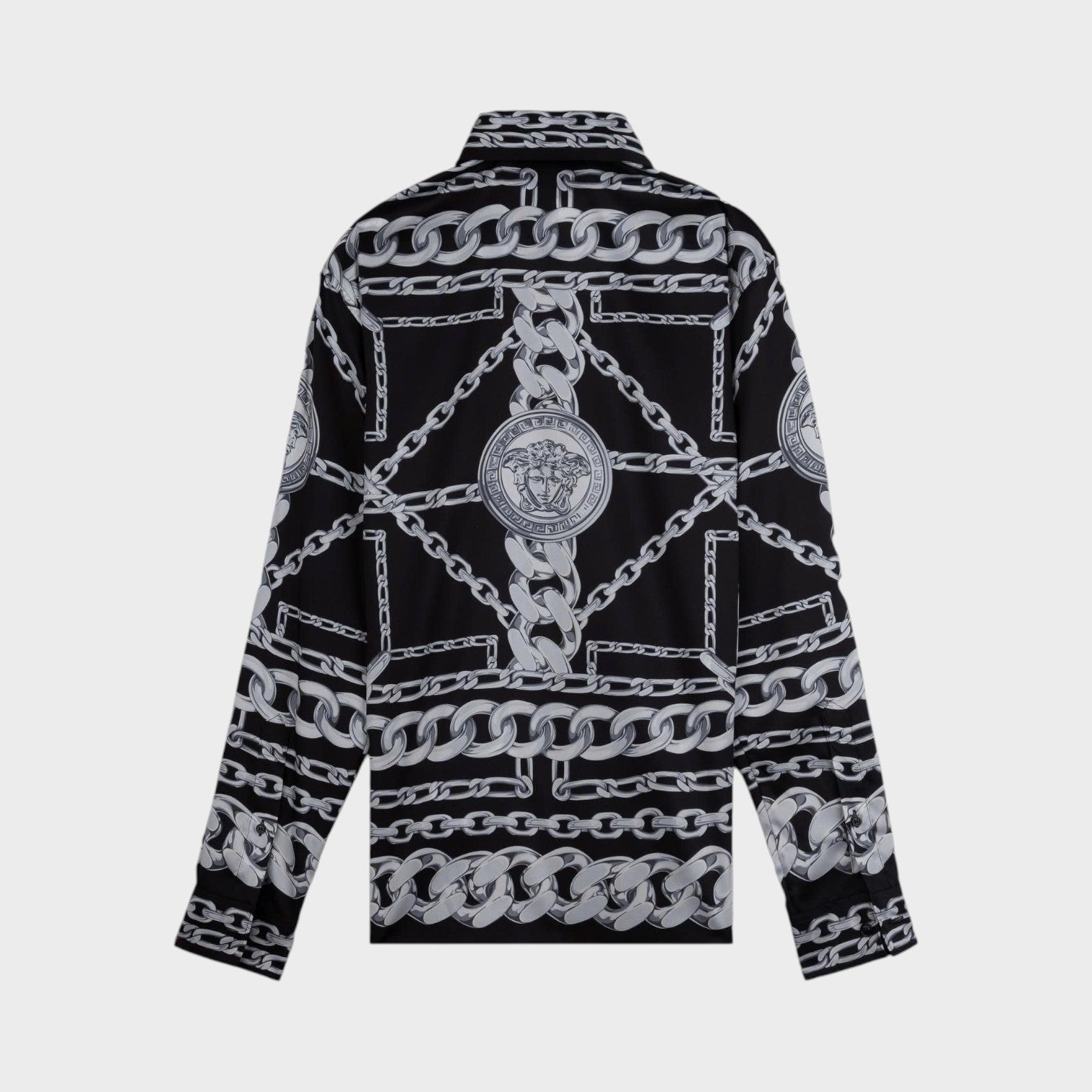 Medusa Chain Twill Shirt Black Grey
