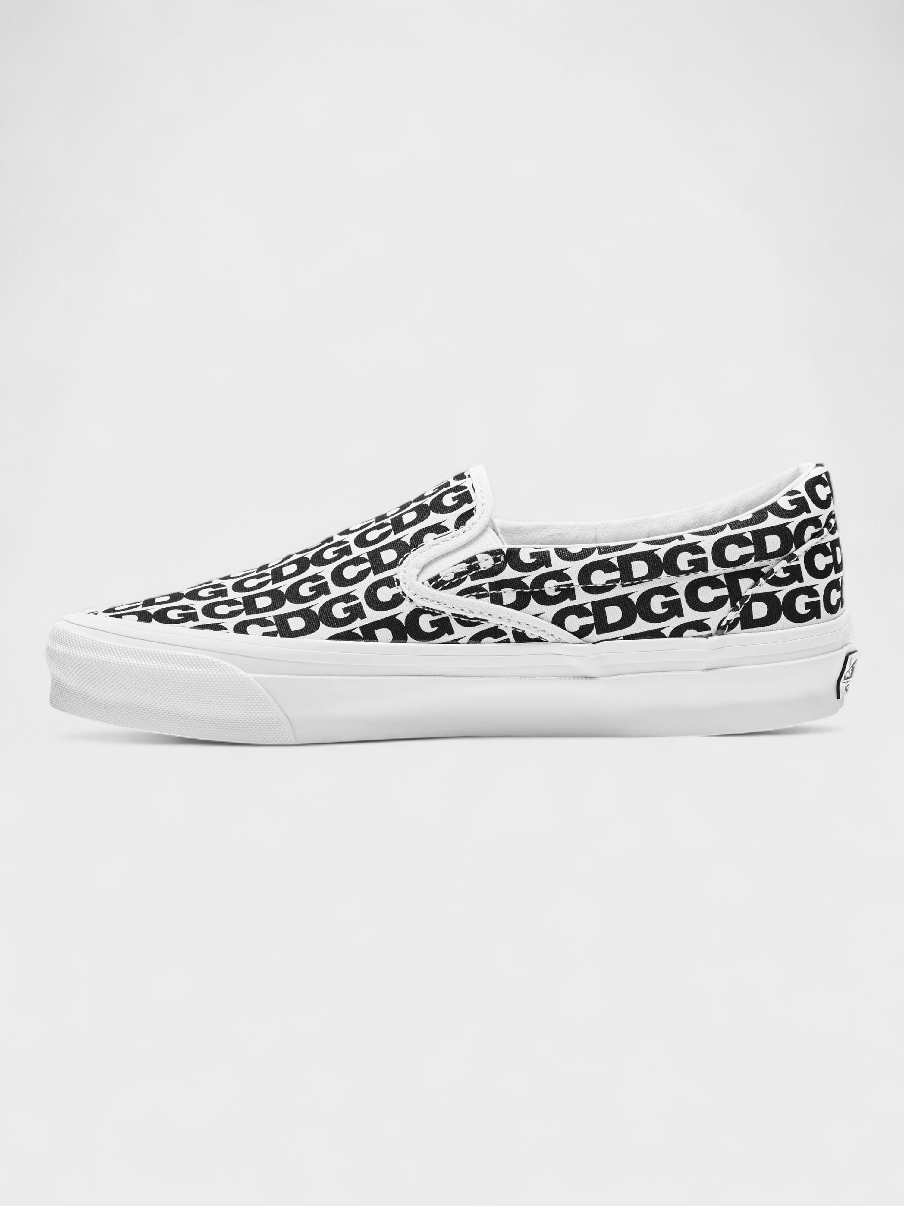 Vans Vault Slip-On LX Comme des Garcons White Black