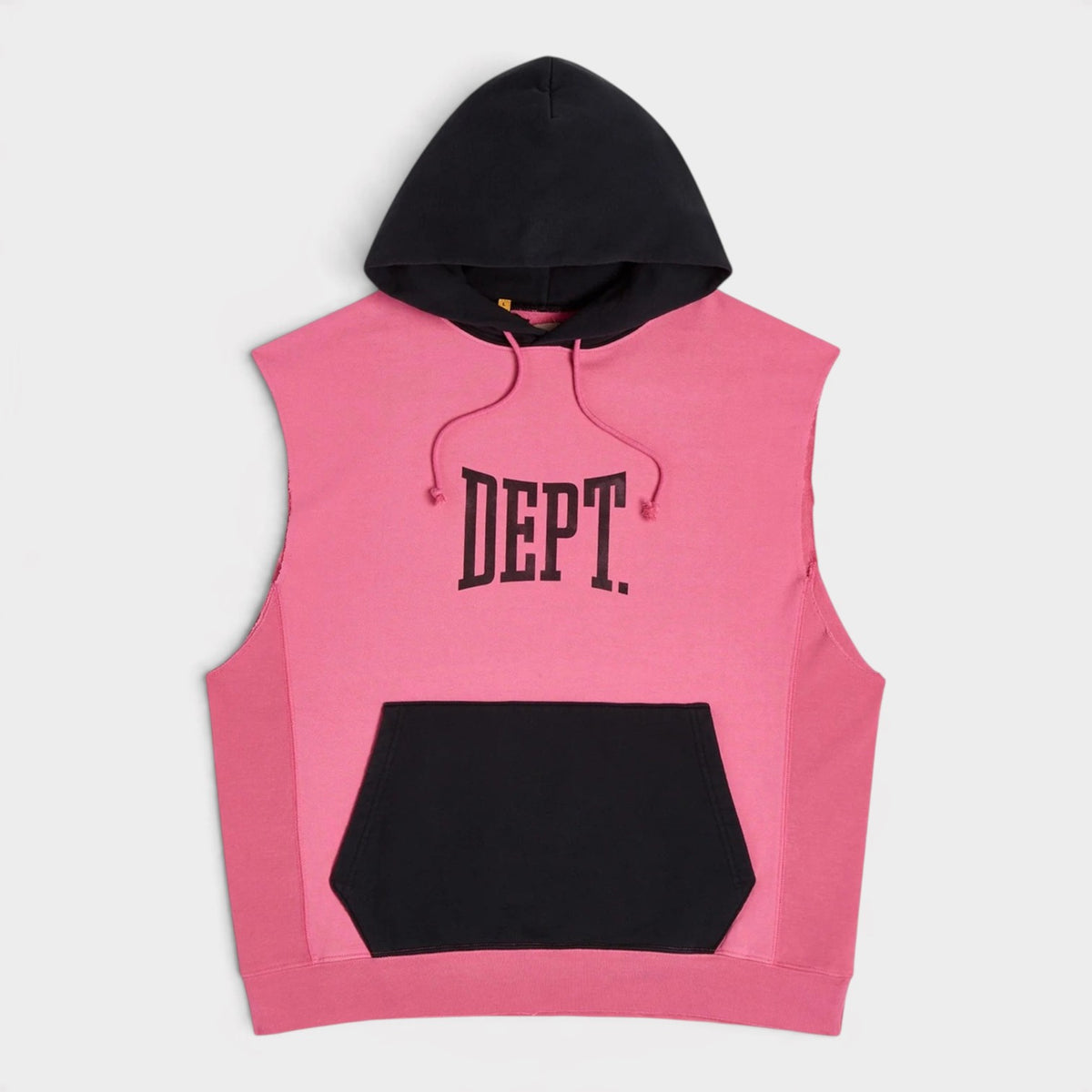 Logo Gym Cut Off Hoodie Flo Pink Black