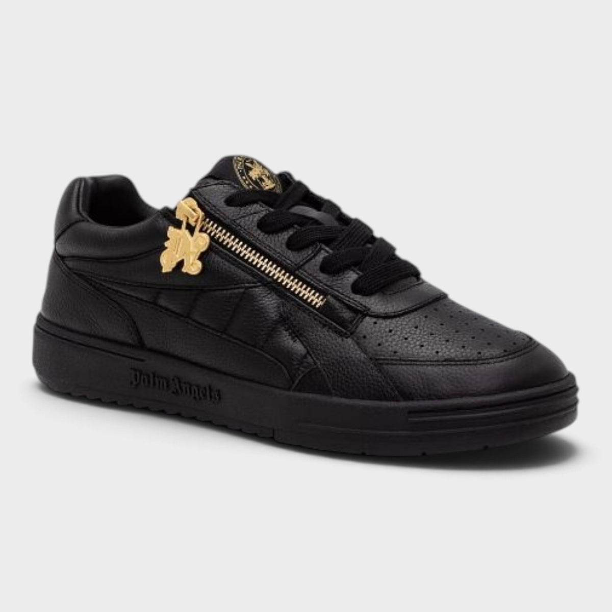 PA Side Zip University Sneakers Black Gold
