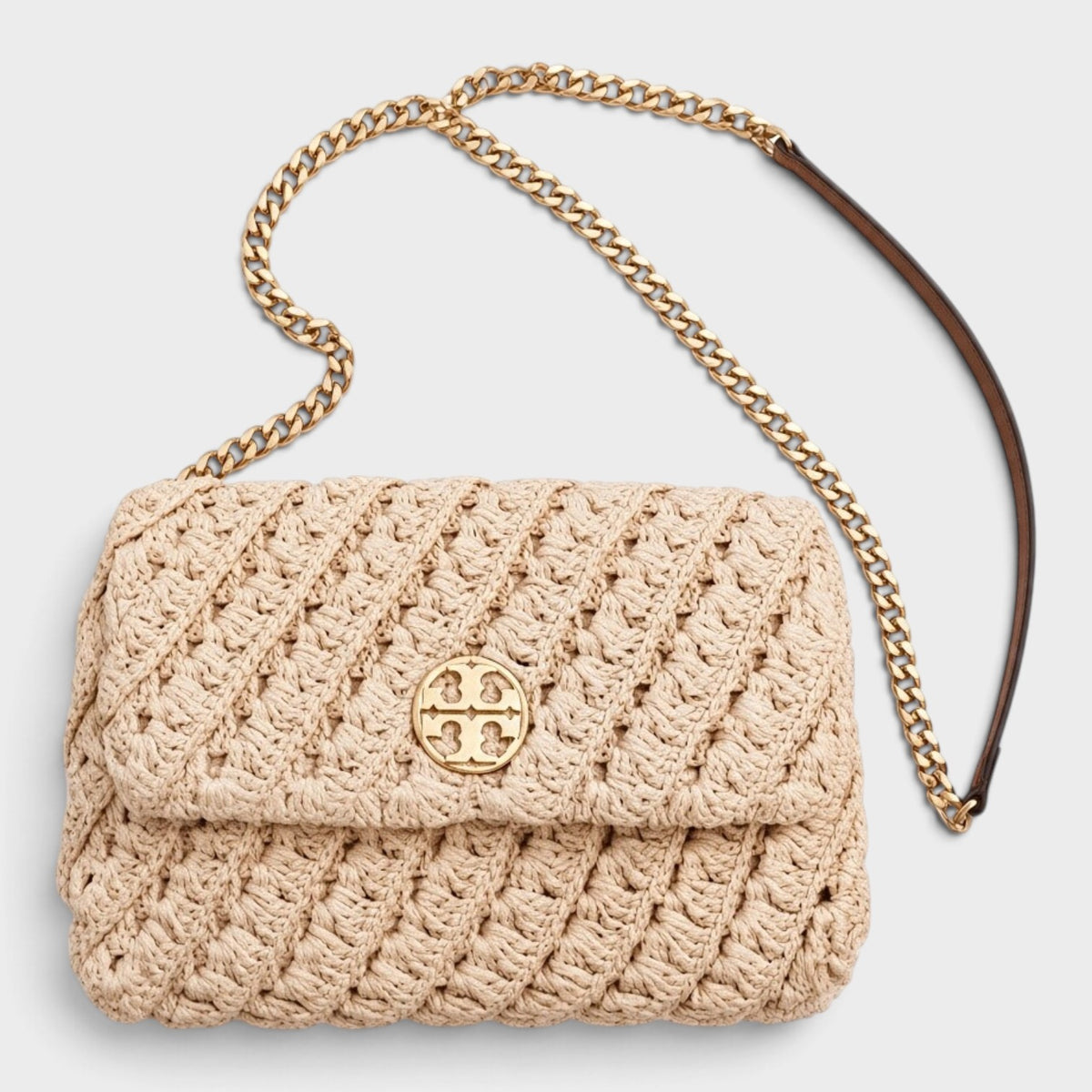 Willa Crochet Small Shoulder Bag Raffia