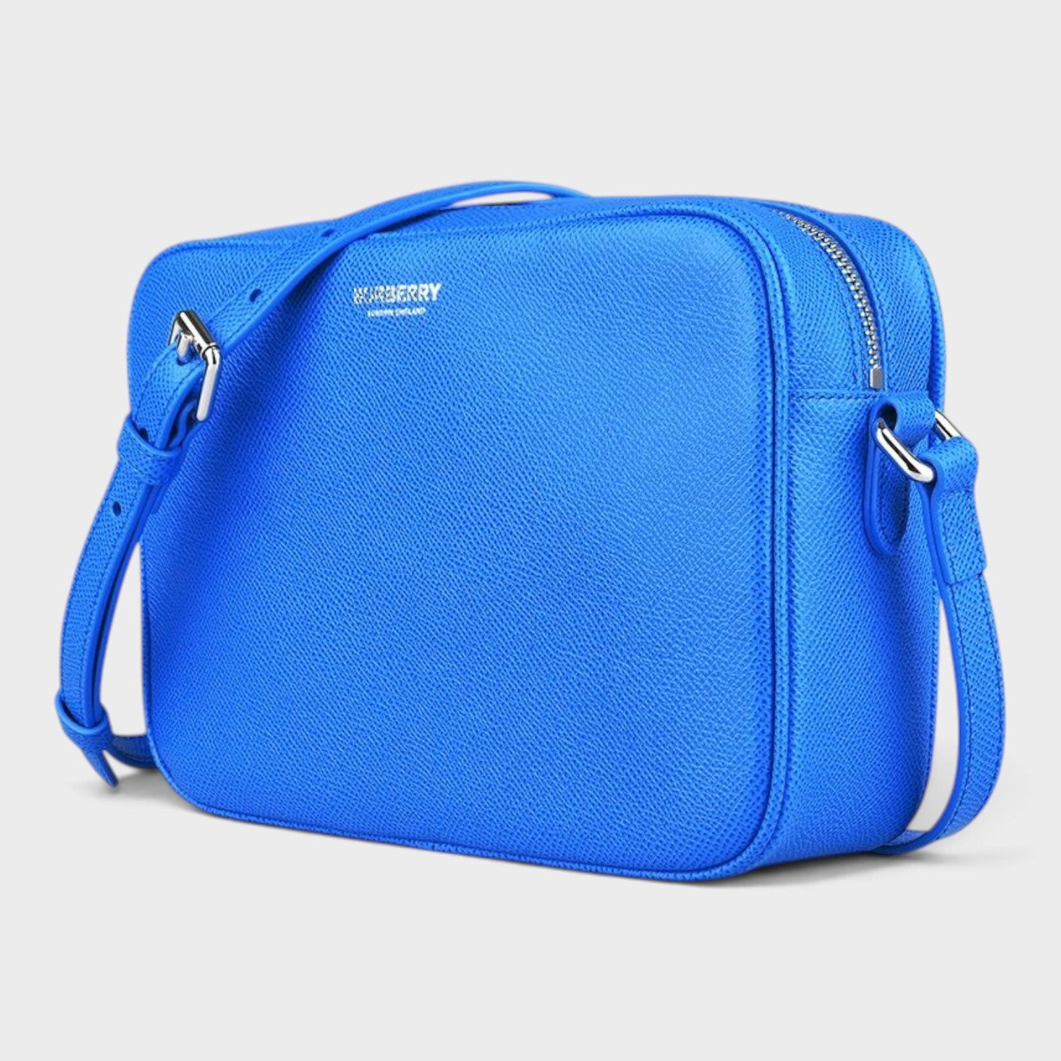 Camera Bag Calfskin Leather Vivid Blue